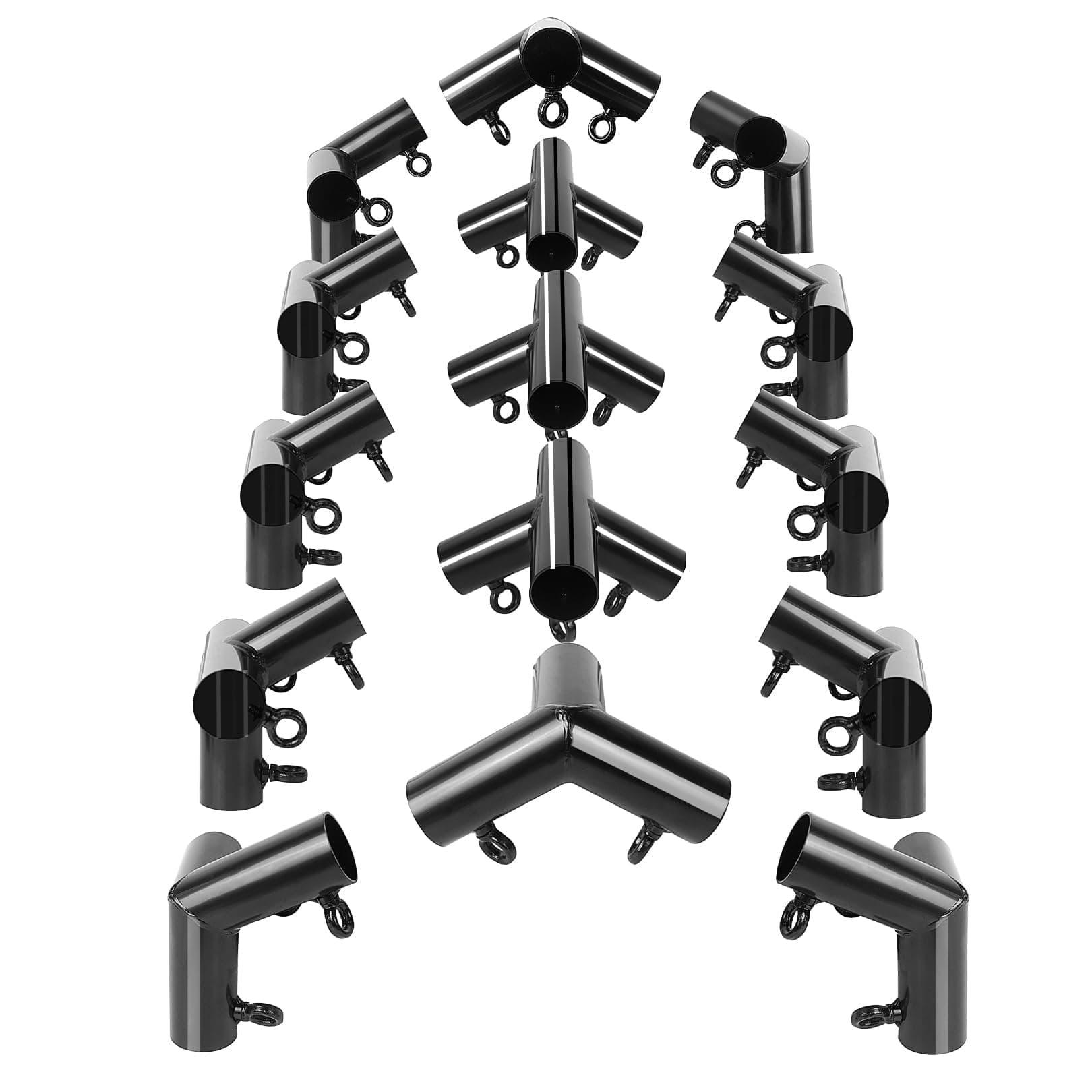 Aoneky 1 3/8'' Corner Canopy Fitting Couplers Kit - Frame Carport Connectors (10 Leg)