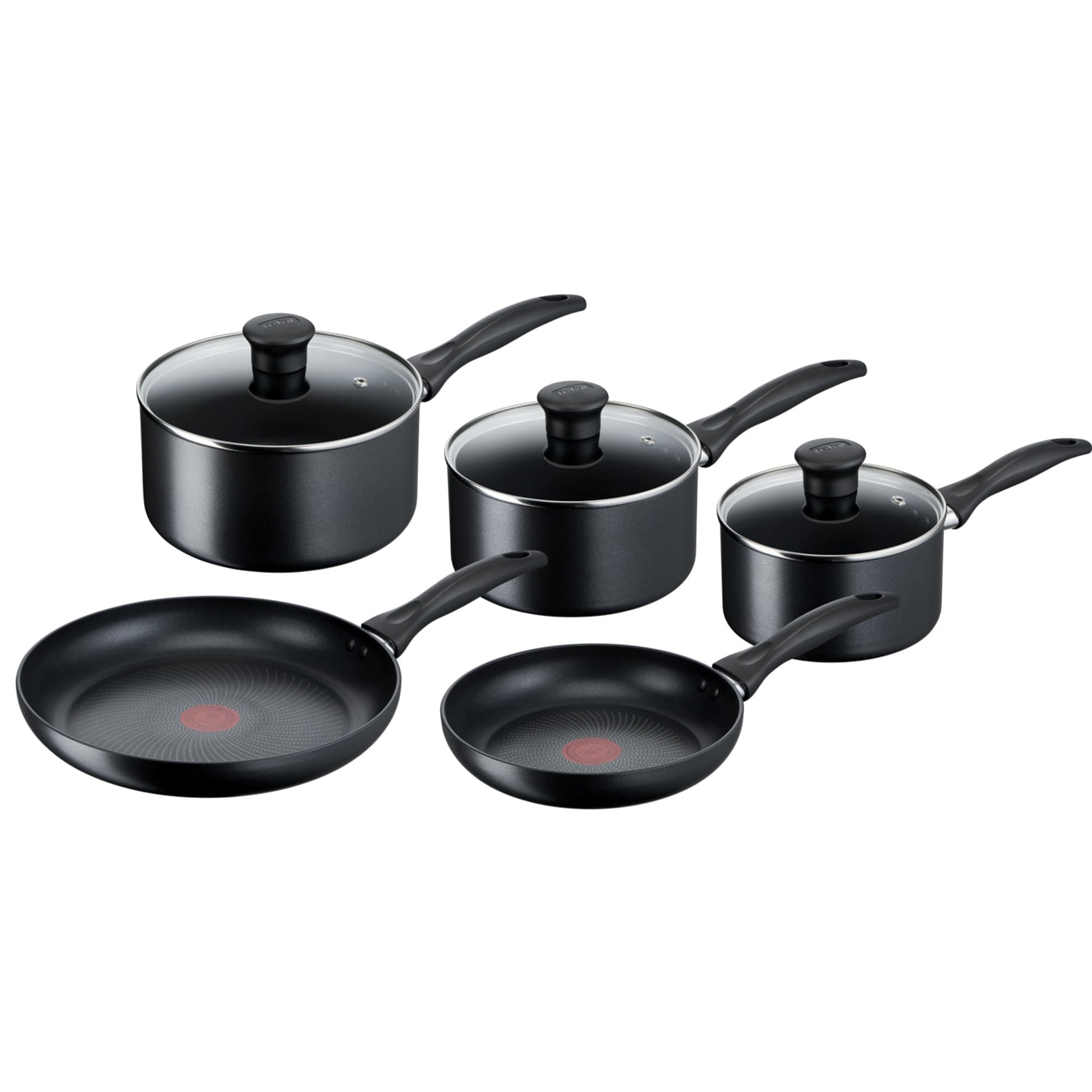 Tefal Induction Non-Stick Cookware Set, 5 Pcs - Black (G155S544)
