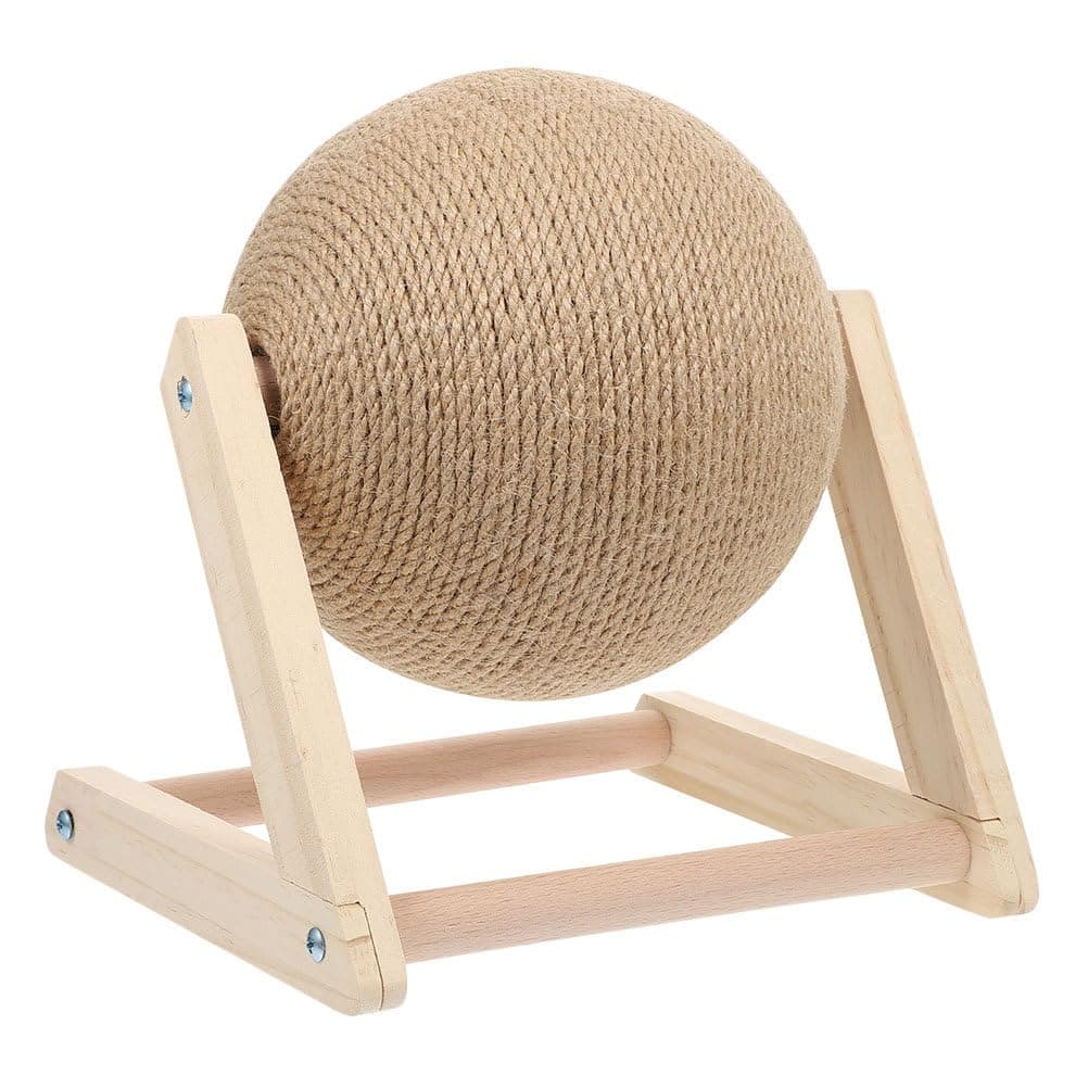iplusmile Cat Scratching Toy Cat Interactive Wheel Exerciser for Indoor s Scratcher Toys Plaything Treadmill Roller Ball Toy Sisal Rotatable Climbing Frame