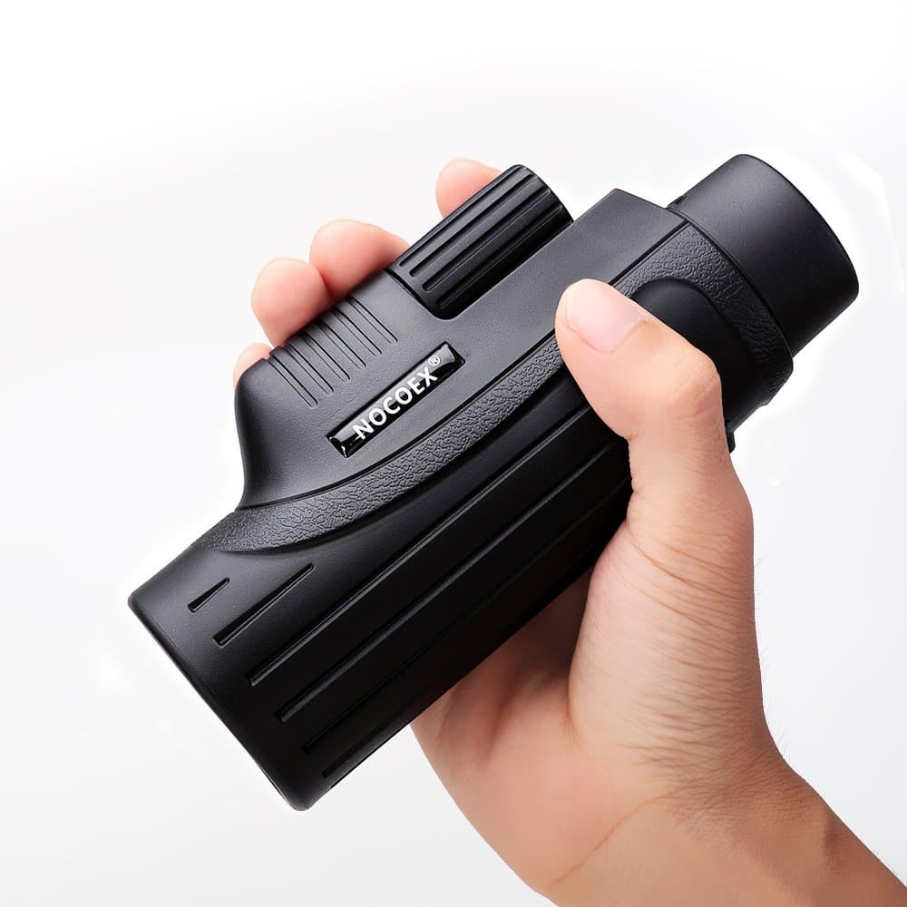 NOCOEX? 10X42 Pocket-size Monocular High Powered Bright and Clear Range of View-Single Hand Focus (Black)