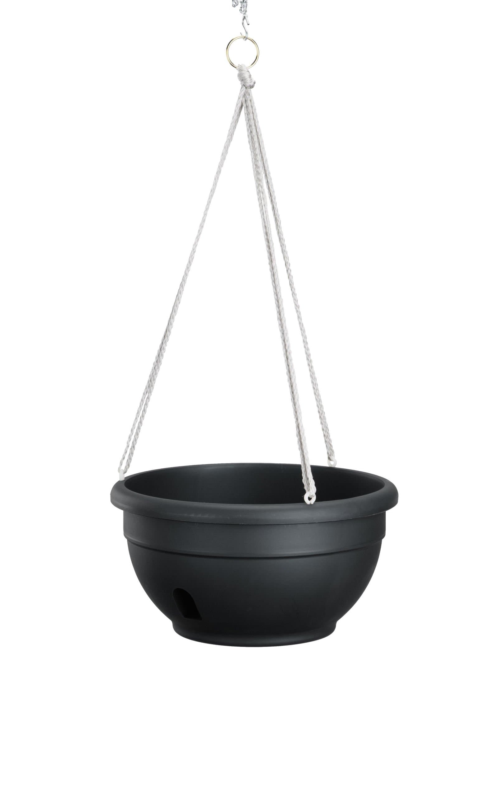 HO12-BLACK Eezy Gro Hanging Planter, Black