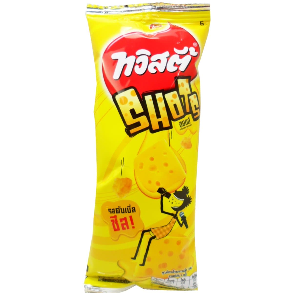 Twisty Shots Double Cheese Flavoured Corn Snack Net Wt 16 G (0.56 Oz) X 4 Bags