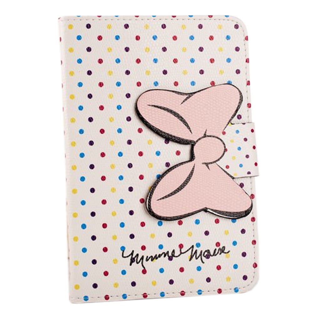 TFS Ipad Mini Cute Cartoon Pattern Flip Wallet PU Leather Bowknot Buckle Case With Soft TPU Stand Case With Card Slot Cover Skin For Apple Ipad Mini (002)