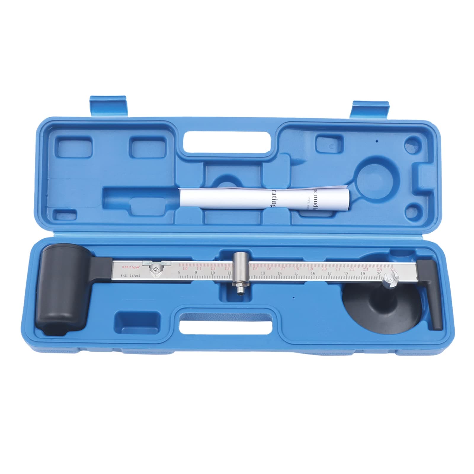 Mud Hydrometer, Mud Scale Liquid Densimeter Hydrometer Mud Gravity Balance Hydrometer with Measuring Range 0.96-2.5g/cm³ Measuring Accuracy 0.01g/cm³ Mud Test Tool Used for Liquid Density Analysis