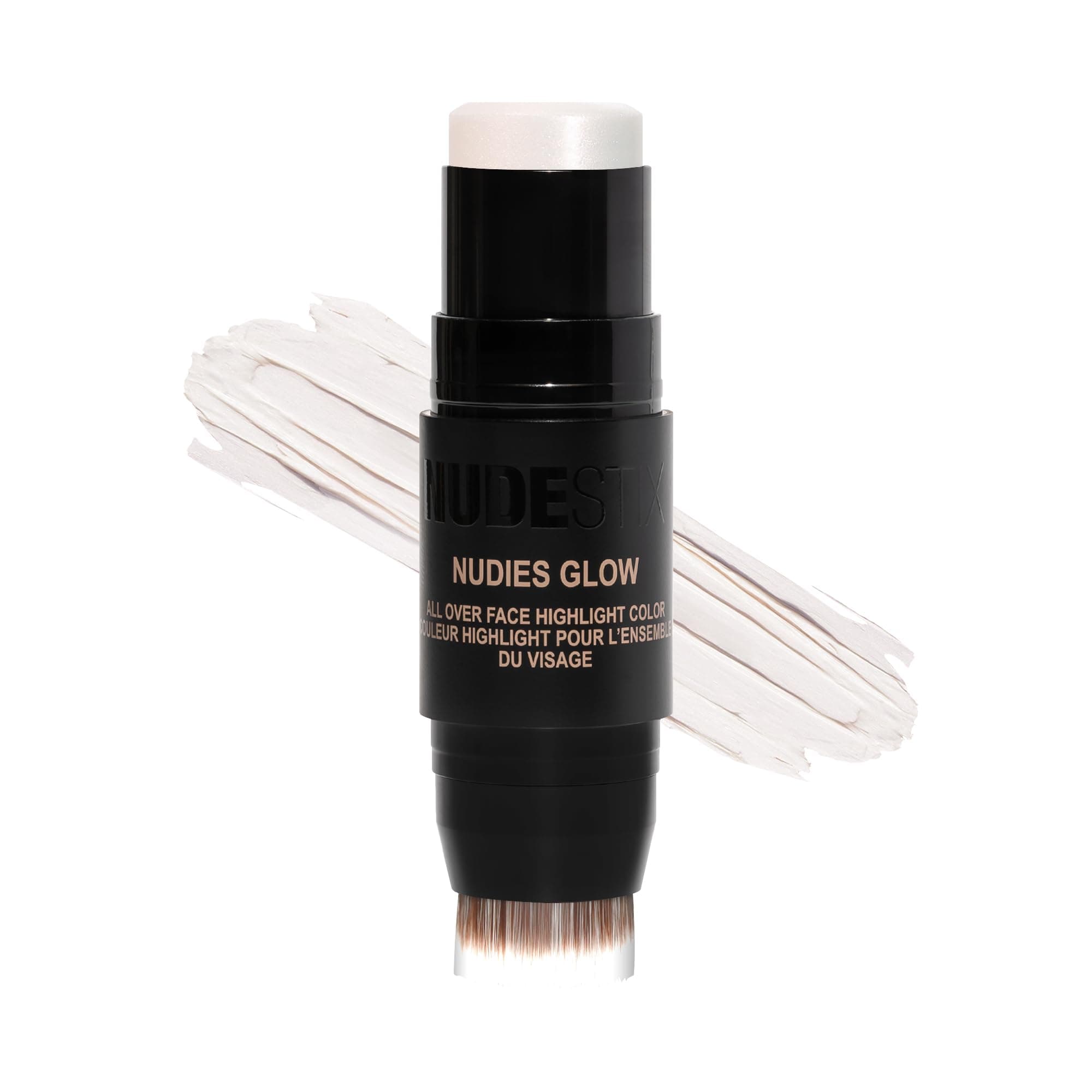 Nudestix Nudies Glow Highlighter Stick – Multi-Use Cream Highlighter for Cheeks, Eyes & Body with Built-In Brush | Dewy, Radiant Finish | Clean, Vegan & Travel-Friendly Makeup
