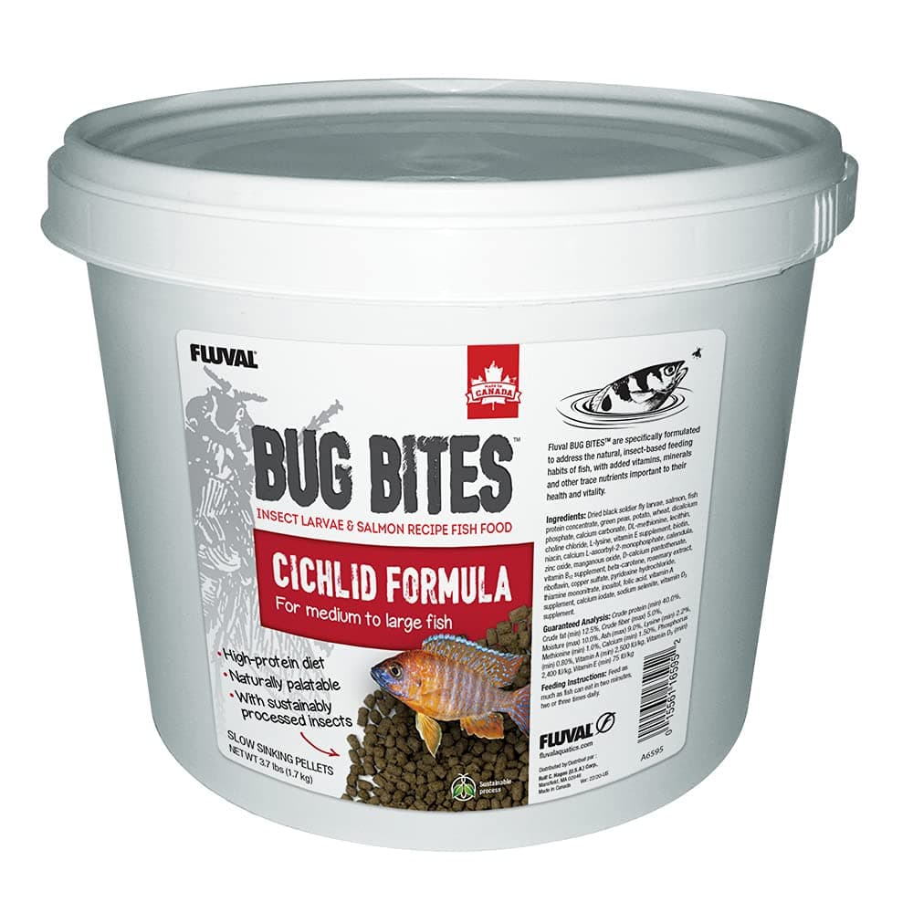 Bug Bites Cichlid Fish Food, Pellets for Medium to Large Sized Fish, 3.74 lb.