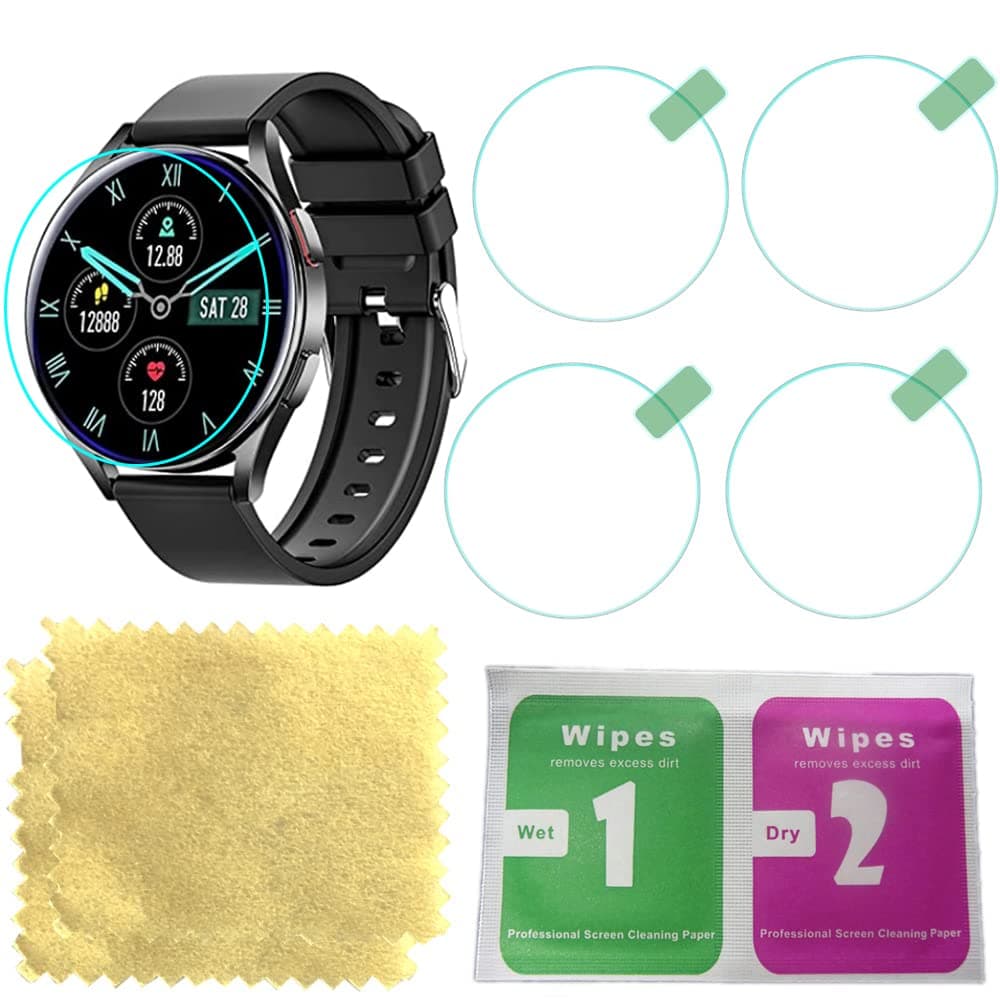 Octelect Tempered Glass for Screen Protector Smartwatch 1.32 Inch with Four Pieces in a Pack