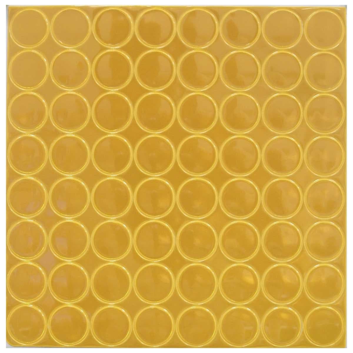 Reflective Hot Dot, 1 Inch Diameter, 64ct Per Sheet (Yellow)