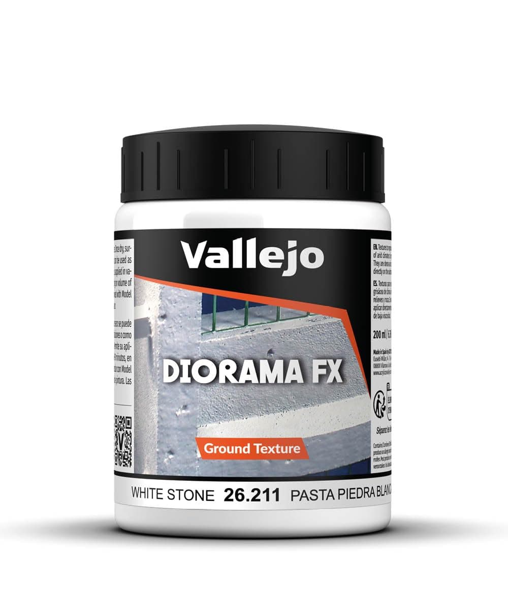 Diorama FX Ground Textures | White Stone 200 ml. (6.76 fl.oz.) | Premium Acrylic Color for Modelers & Miniature Enthusiasts | Exclusively Designed for Modelling
