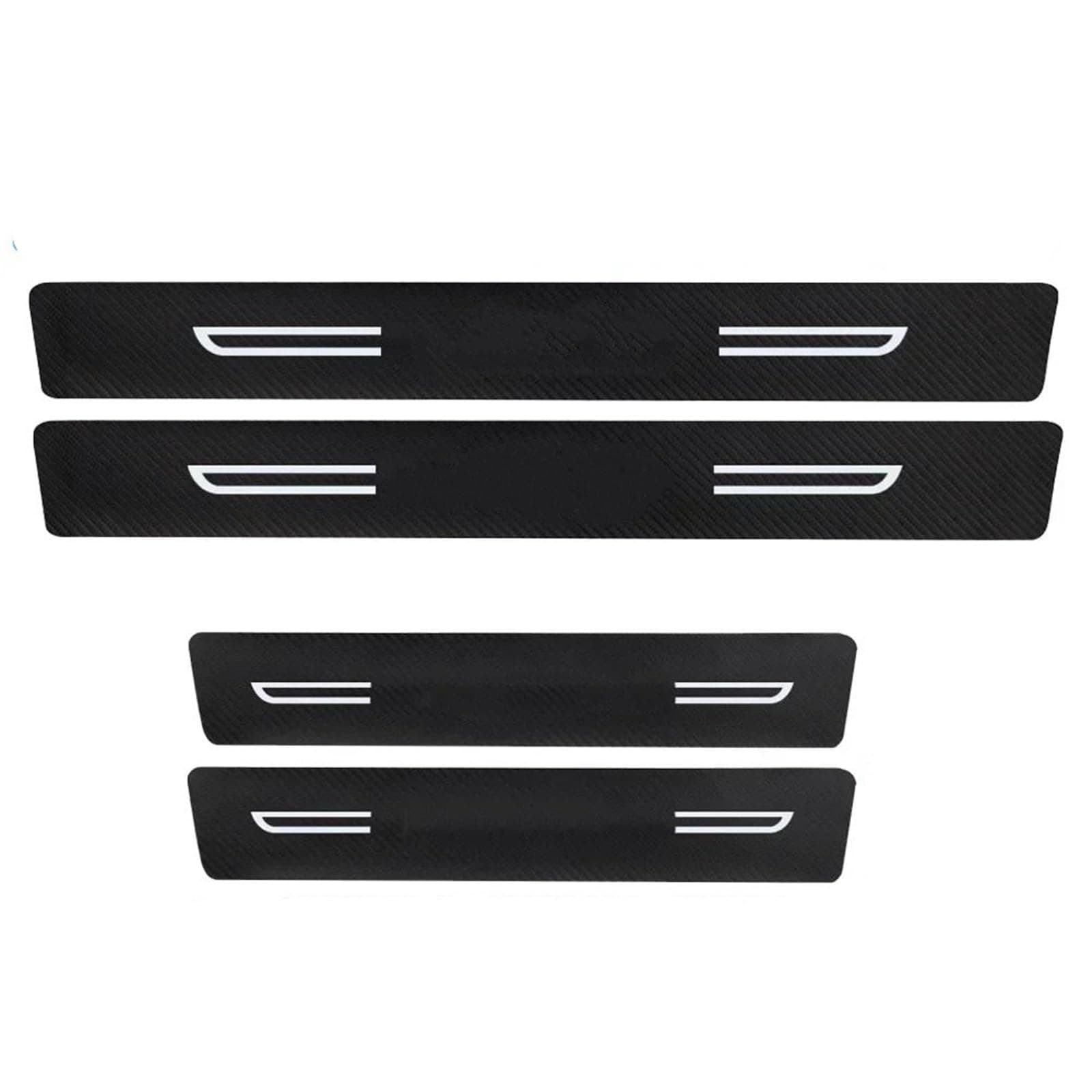 Door Threshold Sill Protective Scuff Plate For Renault For Captur Badge Rear Trunk Bumper Guard Accessories(4Pcs door sill)