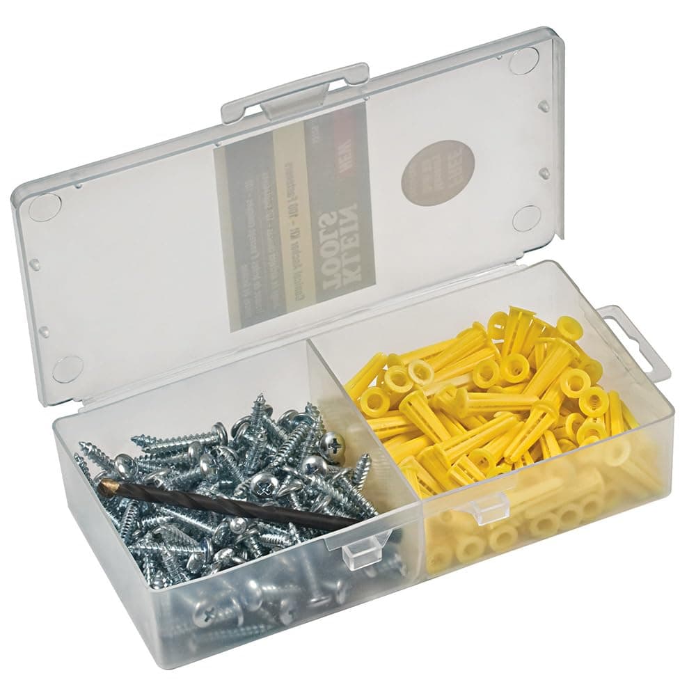 Klein Tools 53729 Drywall Anchor Kit for Use in Drywall or Masonry, 100 Anchors