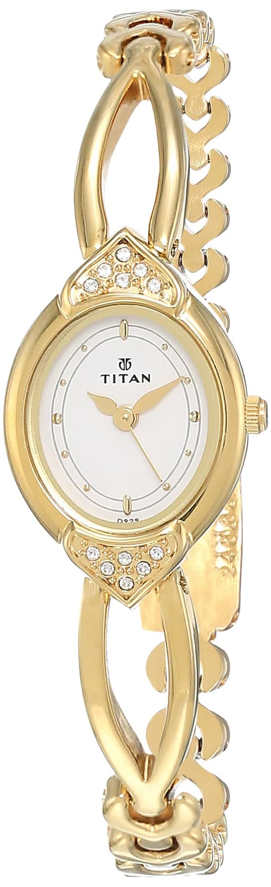 White Dial Golden Metal Strap Watch