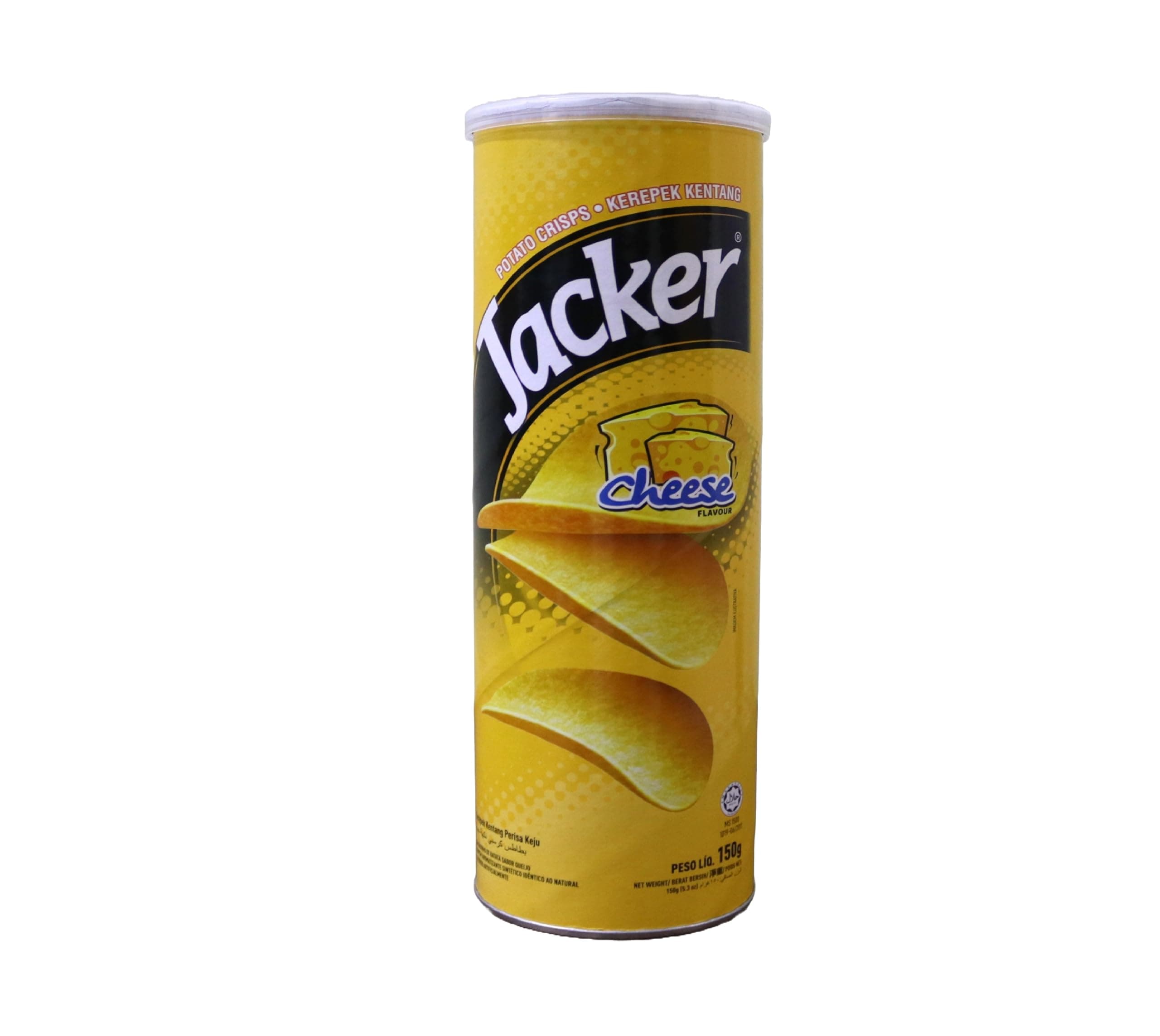 Oriental Jacker Potato Crisps Can Cheese 150Gm