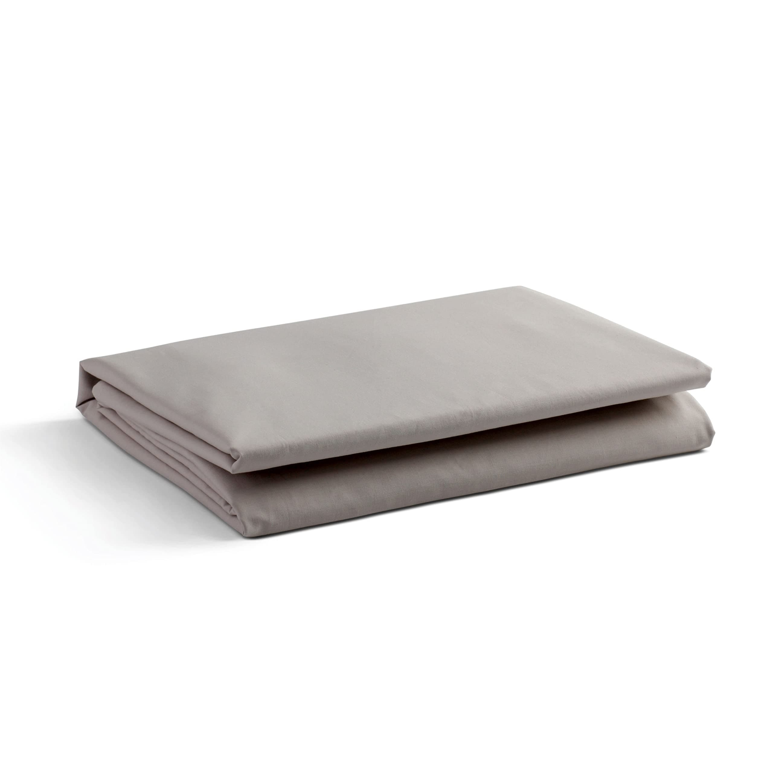 100% Cotton Percale Sheets Twin Size, 1 Flat Sheet- Crisp, Cool and Strong Bed Linen, Luxury Breathable Sheet, Silver