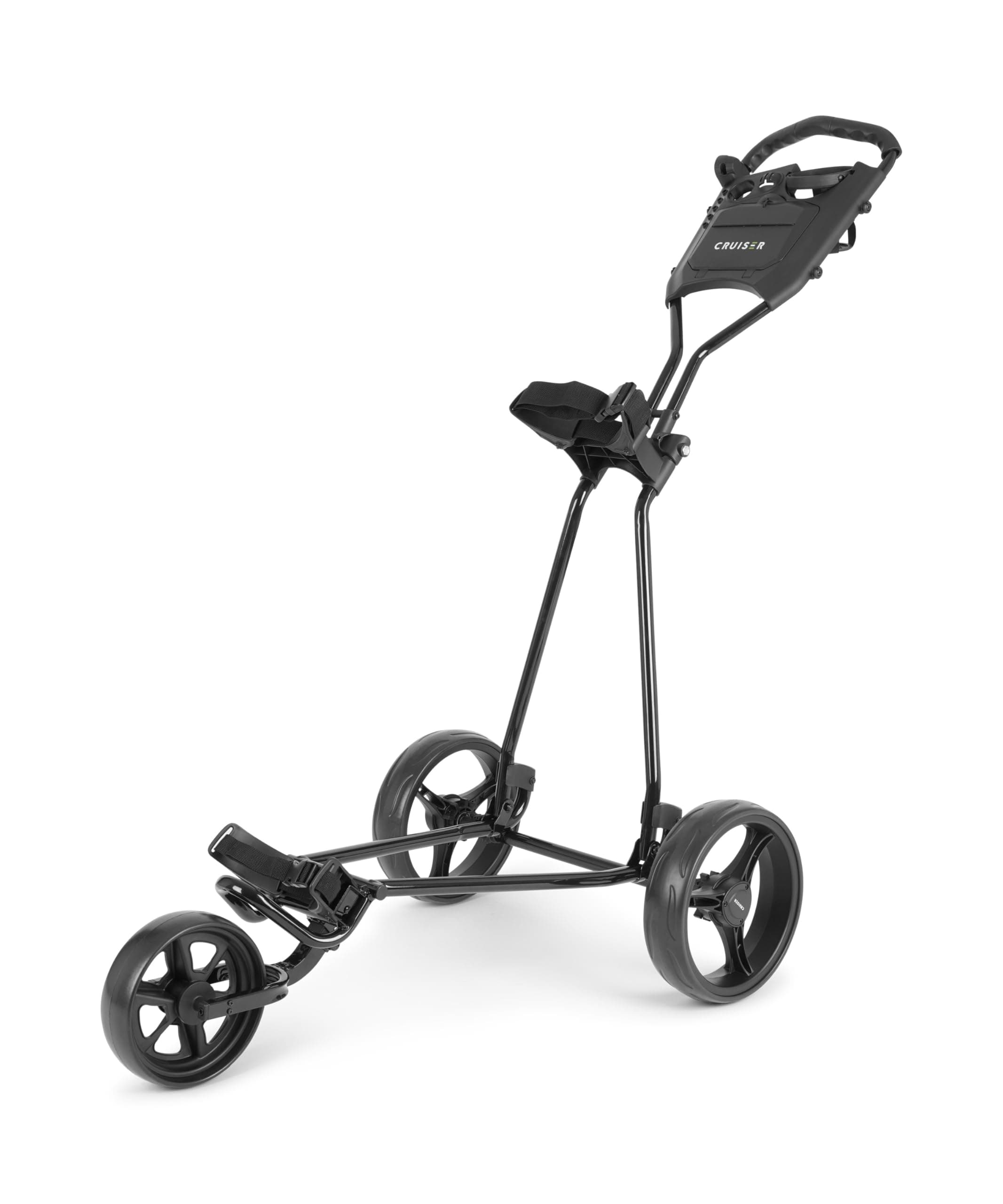 CR-4 Golf Trolley Deluxe 3 Wheel Push Cart Lightweight Easy to Fold