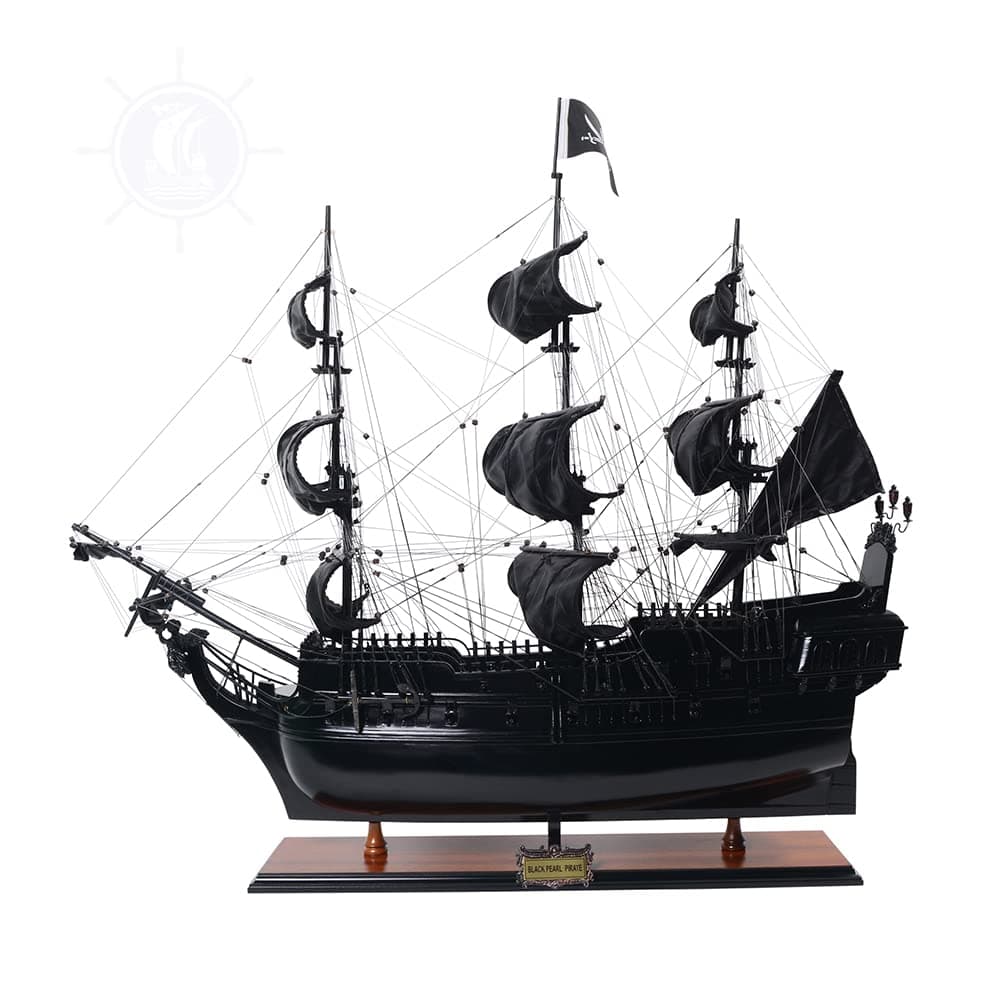 Black Pearl Pirate Ship Model - Museum Quality Fully Assembled Model Ship for Home and Office - 35.0L x 10.5W x 29.0H Inches