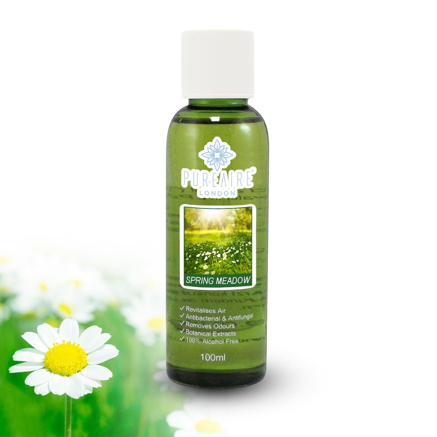 PureAire Essential Oil Blend Spring Meadow 100ml Essential Oils for Diffusers for Home Aroma Essence for Diffusers Air Purifiers Aromatherapy Relaxation Botanical Extracts Water Soluble Fragrance