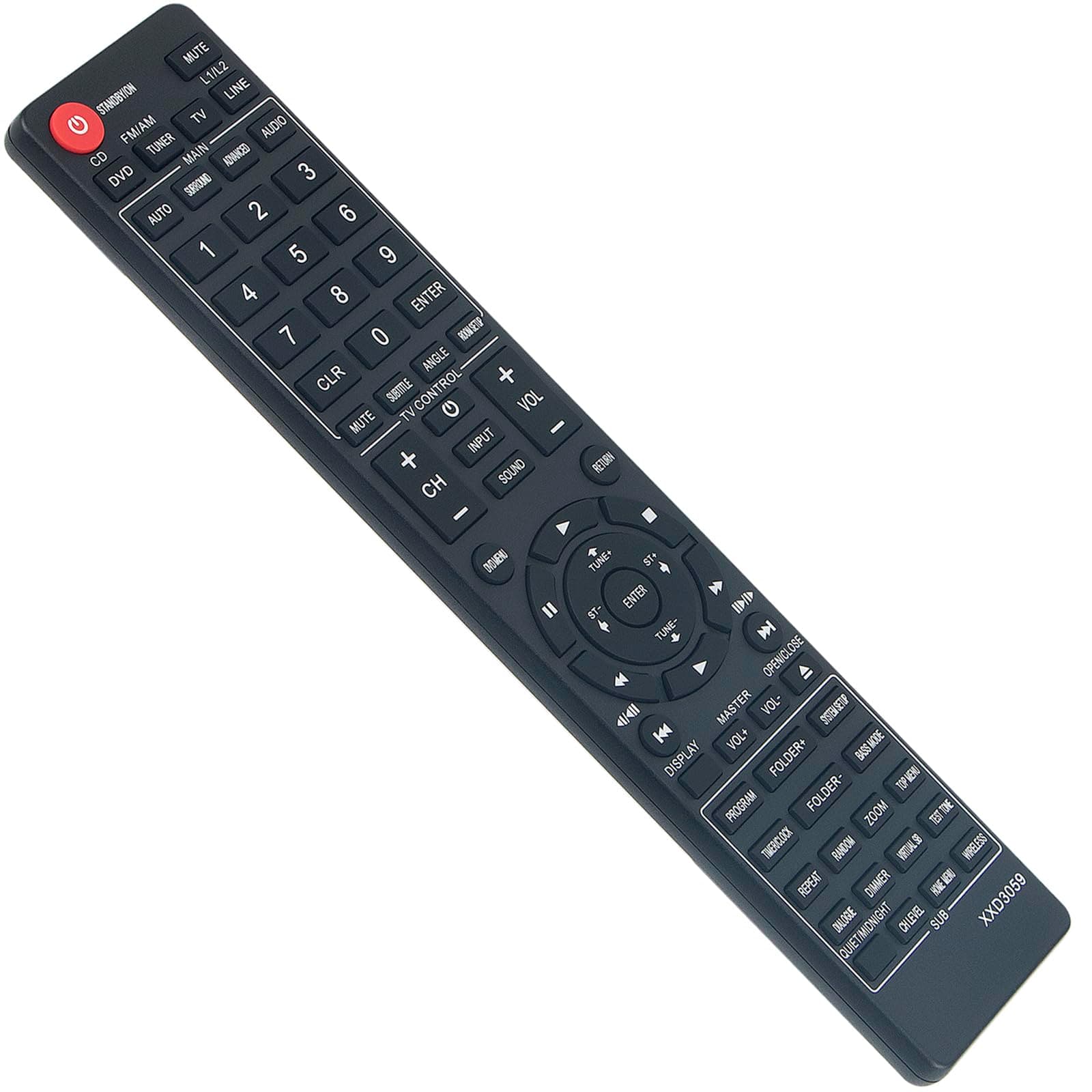 Allimity XXD3059 Replacement Remote Control Compatible with Pioneer DVD/CD Receiver Speaker System XV-DV515 S-DV515 XW-DV515 XV-DV313 S-DV313 XV-DV525 S-DV525 XW-DV525 XW-DV1WS