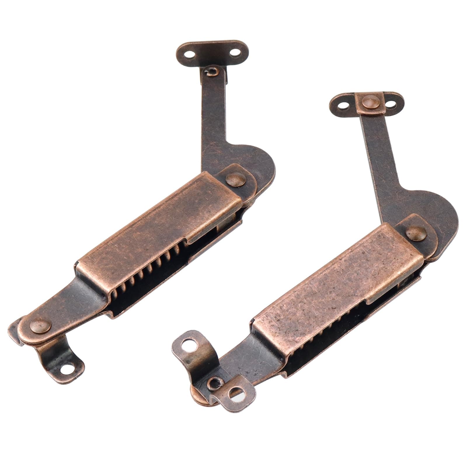 T Tulead Spring Lid Support Box Lid Stay Support Iron Hinge Support Left+Right, with Screws, for Cabinet, Box