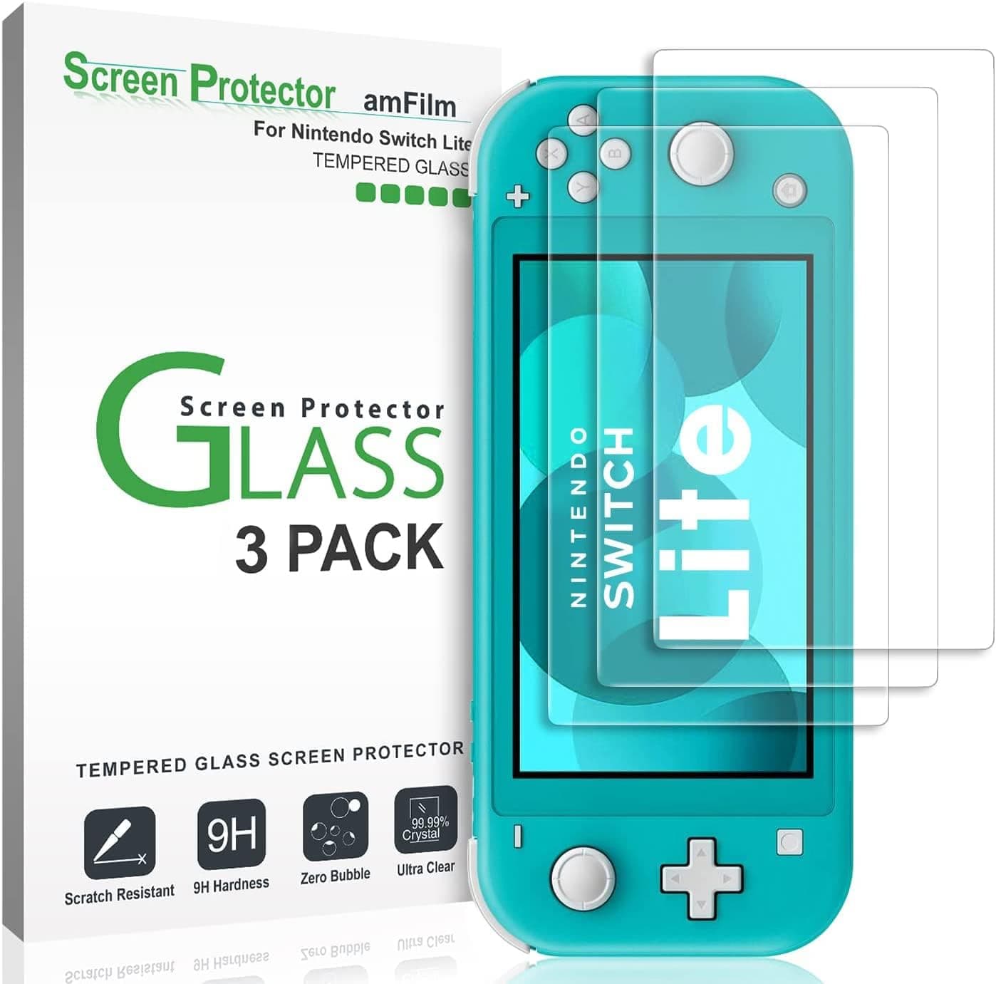Screen Protector for Nintendo Switch Lite (3 Pack), Premium Tempered Glass Screen Protector Film for Nintendo Switch Lite (2019)
