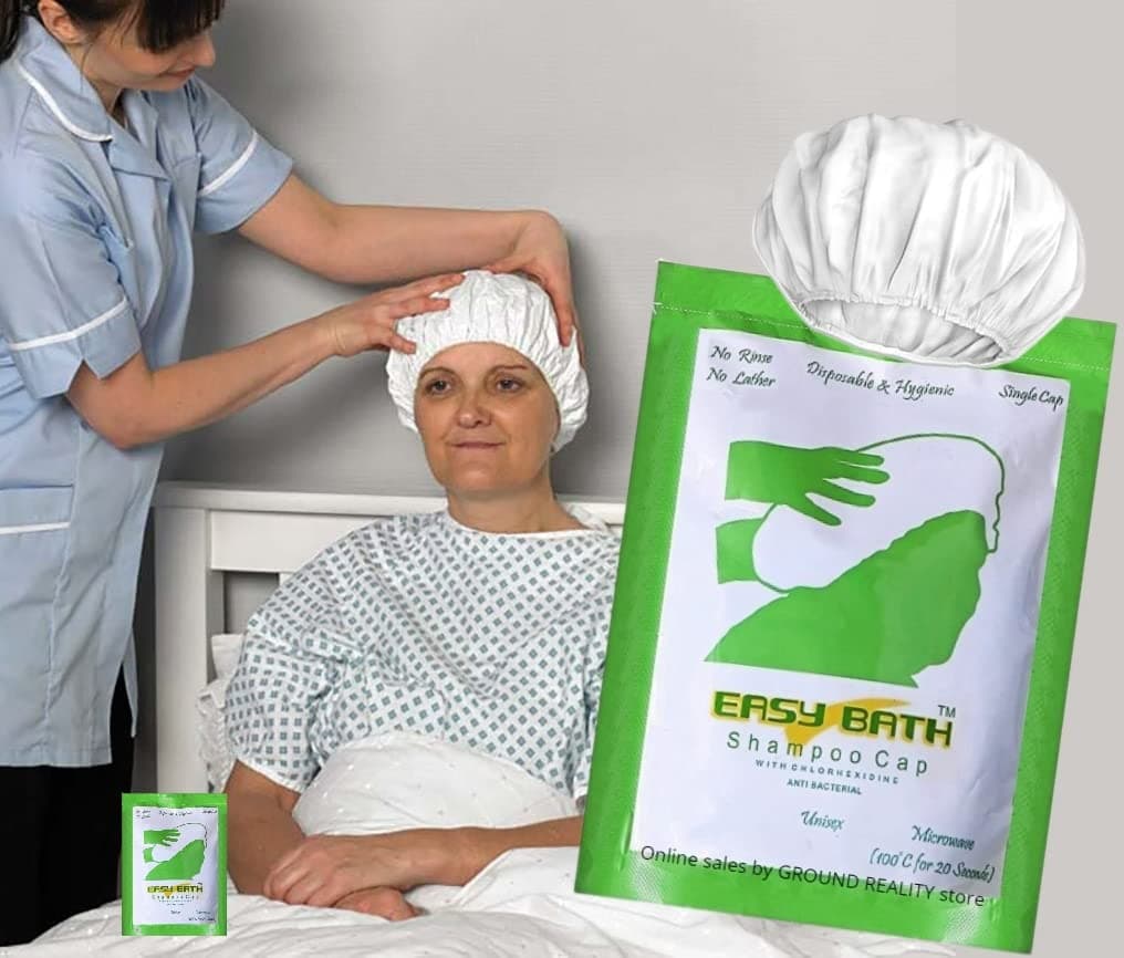 Latest and Premium Easy Bath Shampoo Cap for Comfortable and Complete Hair Wash. Leaves You Fresh and Clean. Shampoo and Condition Hair in Minutes. Microwavable - 1 Cap/Pack (LH5)