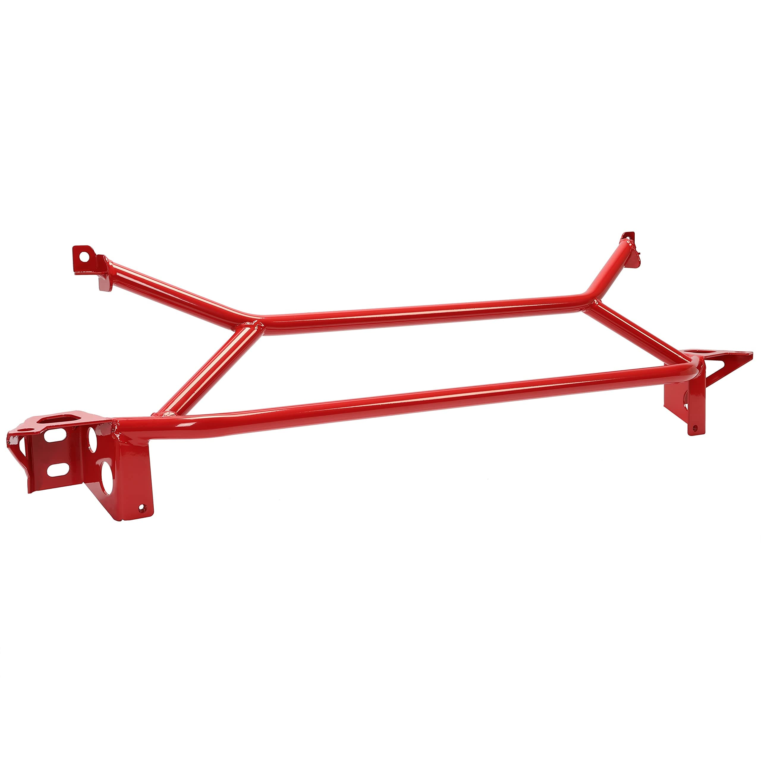 HECASA Front Power Brace Front Radiator Support Brace Compatible with 2003-2006 Mitsubishi Evo 7 8 9 Red