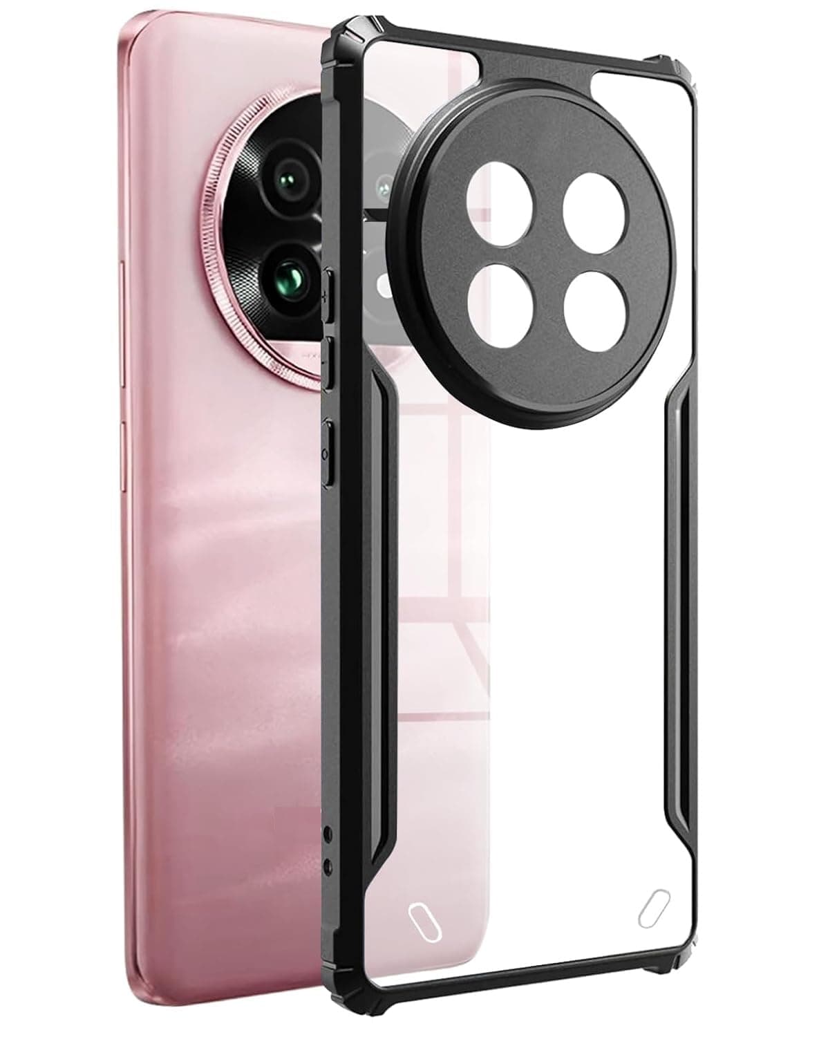 Zubitech Honor X9c 5G Clear Hard PC Back Cover Case with Shockproof Premium TPU Black Border 360 Degree Impact Resistant Camera lens Protection Transparent Cover For Honor X9c 5G