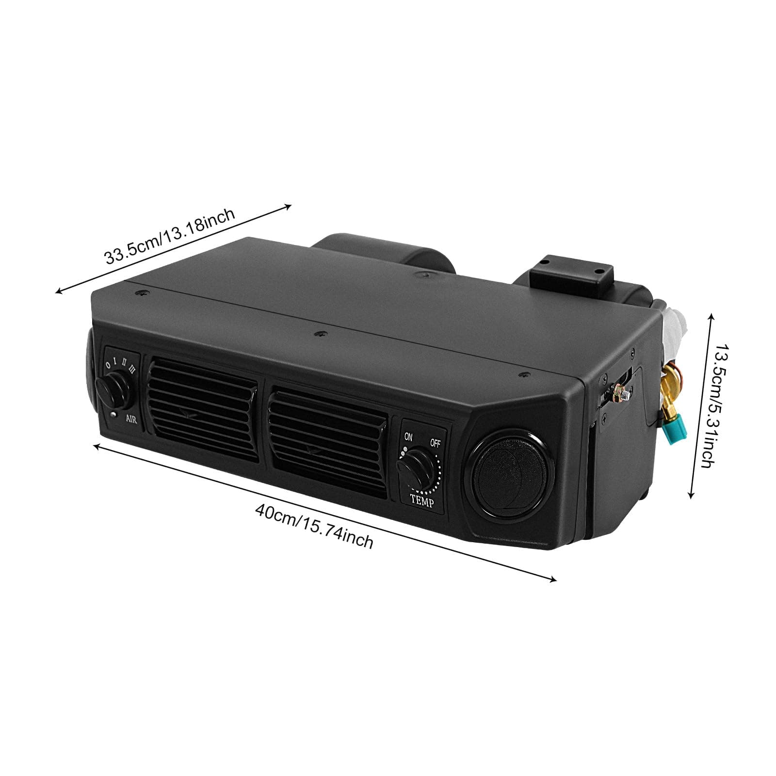 12V Universal Under Dash A/C Evaporator AC Air Conditioning Evaporator Kit 3-Speed Air Flow Single Cooling 80W for Car Truck Black New