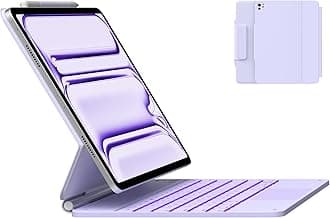 typecase Keyboard Case for iPad Pro 13-inch (M5 2025 / M4 2024), Magic Keyboard with 11 Colors Backlight, Keyboard Case with Pencil Holder, Multi-Touch Trackpad, Easy-Set Magnetic Stand, Light Purple