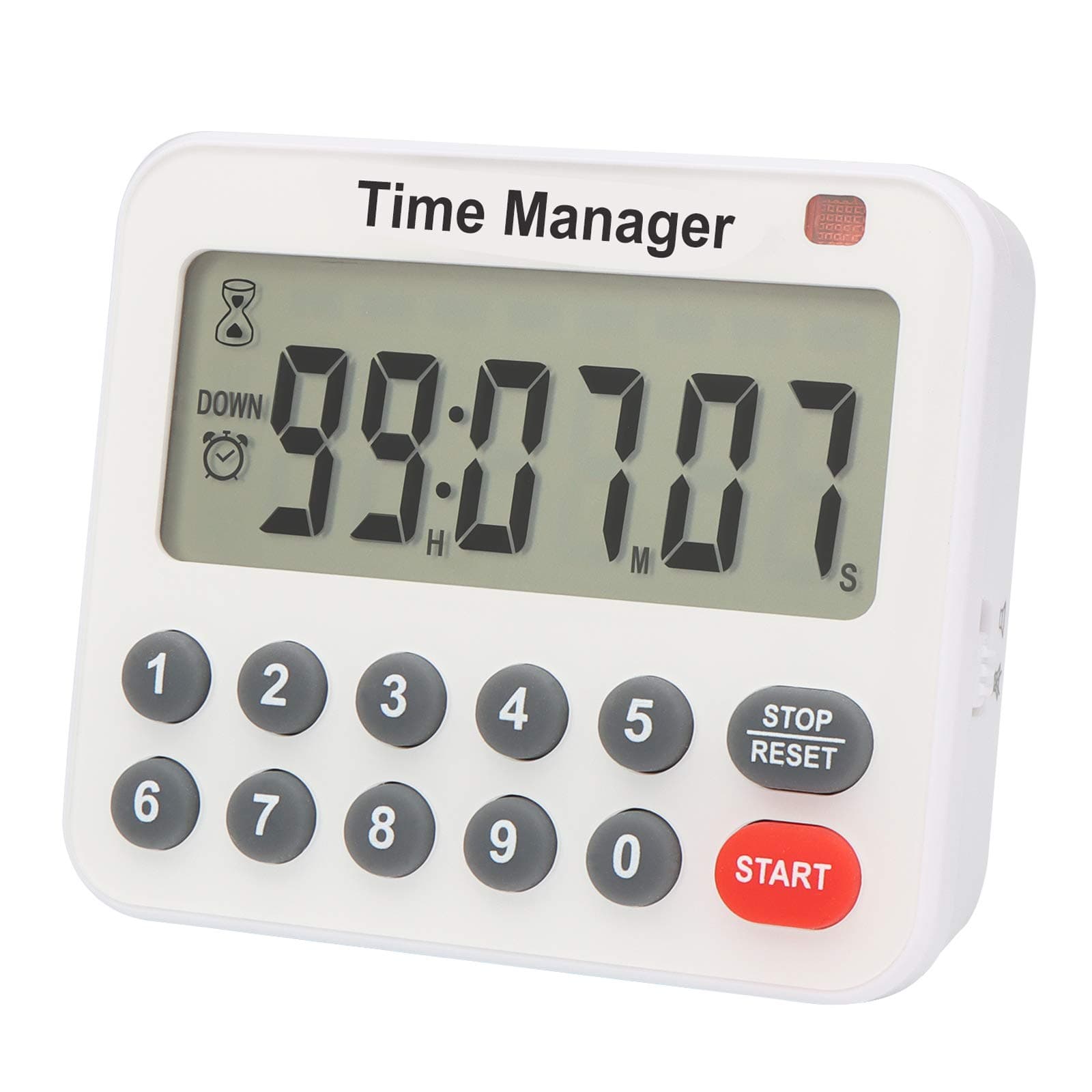 Magnetic Digital Kitchen Timer with Direct Numerical Keypad, Loud Alarm - 99Hr Countdown Count Up Timer for Cooking Baking Classroom, Batteries Included