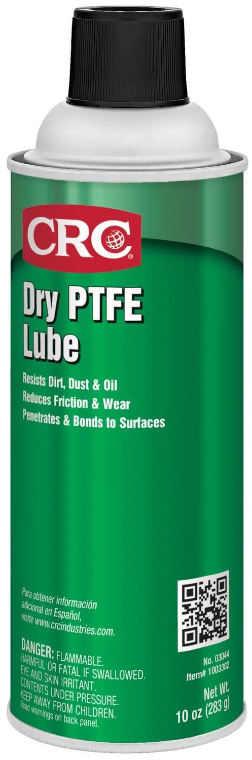 CRC Dry PTFE Lube, 10 Wt Oz, NSF H2 Registered Lubricant with Advanced Dry Film Technology, Plastic-Safe, Aerosol Spray (Pack of 1)