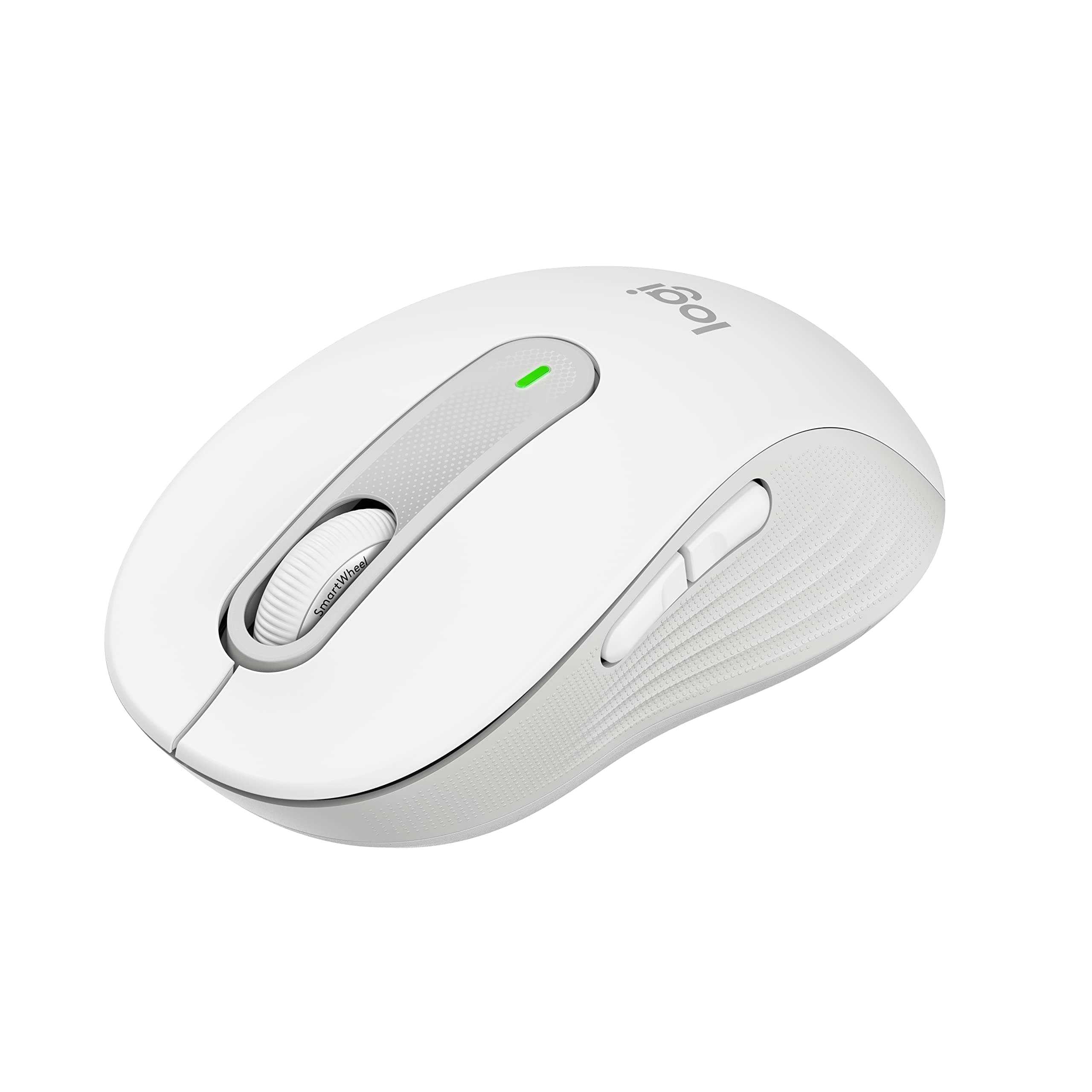 Logitech Signature M650 Wireless Mouse - for Small to Medium Sized Hands, SmartWheel Scrolling, Bluetooth, 24-Month Battery, Silent Clicks, Customizable Side Buttons, Contoured Shape - Off White
