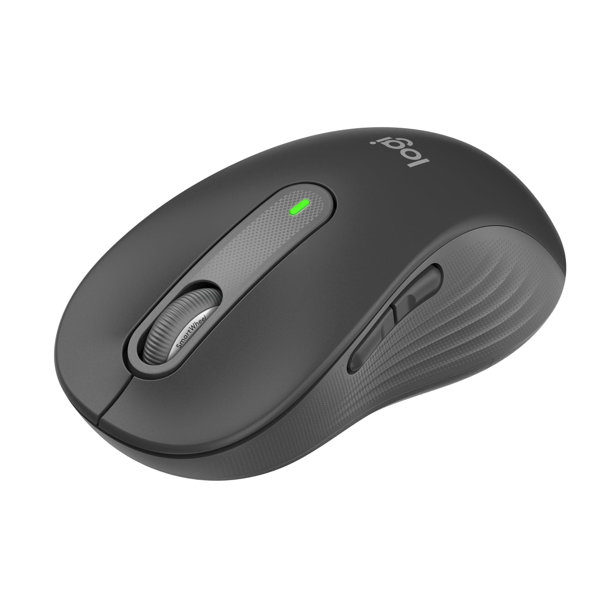 Logitech Signature M650 L Full Size Wireless Mouse - For Large Sized Hands, Silent Clicks, Customisable Side Buttons, Bluetooth, Multi-Device Compatibility - Grey