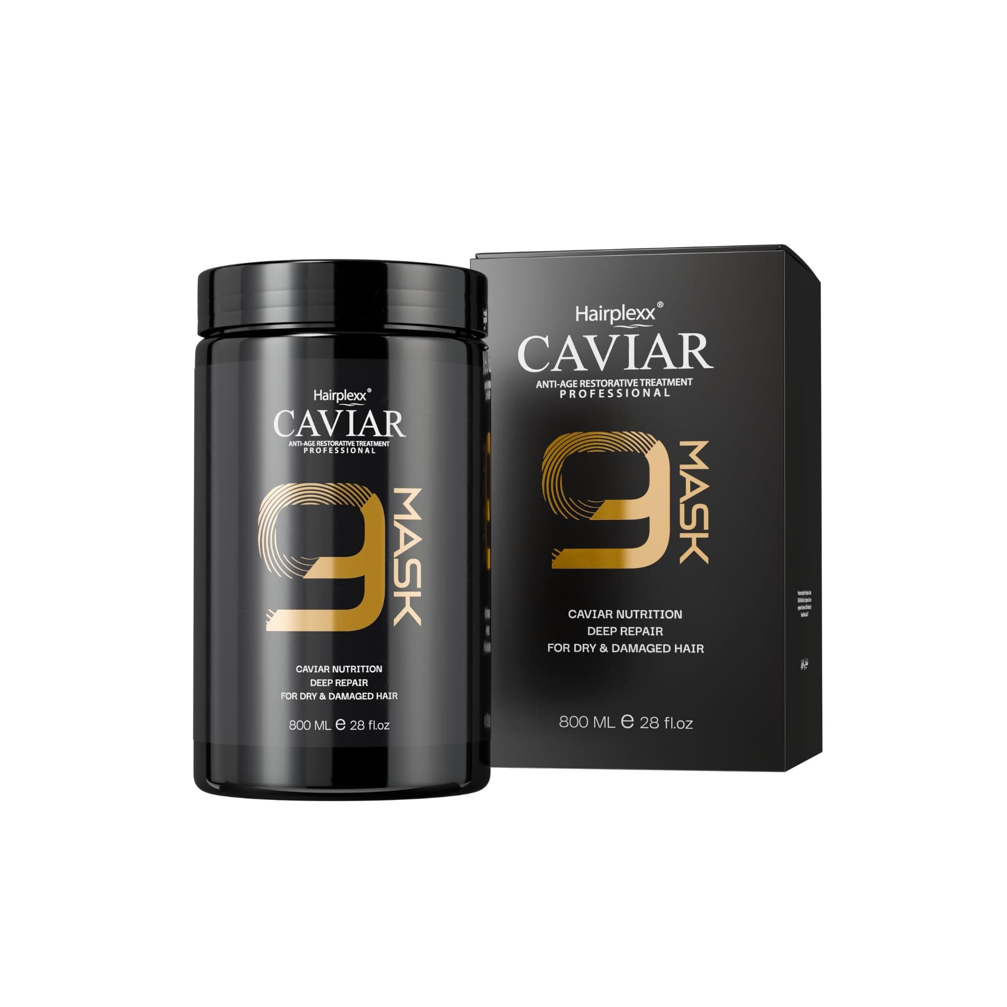 โ Hairplexx Caviar Anti-Age Restorative Treatment Professional 9mask 800 ml