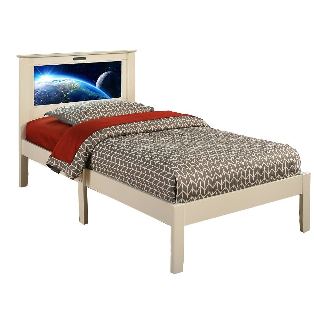 LightHeaded Beds Montgomery Kids Bed, Twin, White