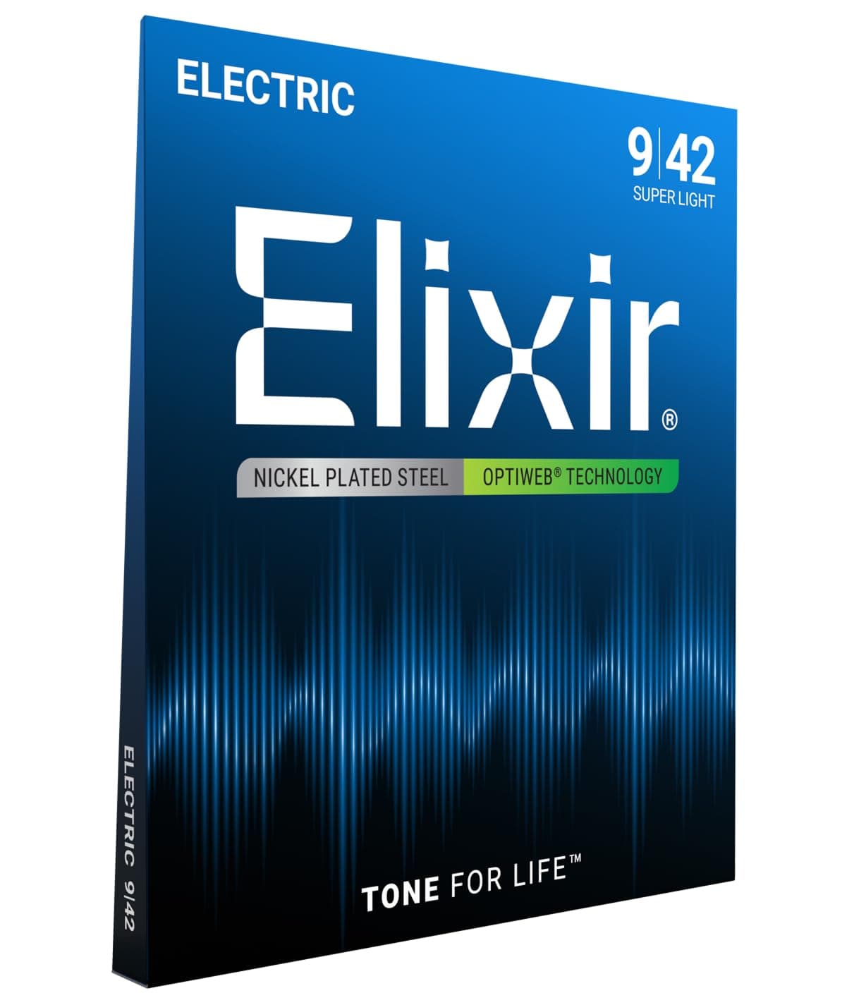 Strings, Electric Guitar Strings, Nickel Plated Steel with OPTIWEB Technology, Longest-Lasting Crisp Tone with Comfortable Feel, 6 String Set, Super Light 9-42
