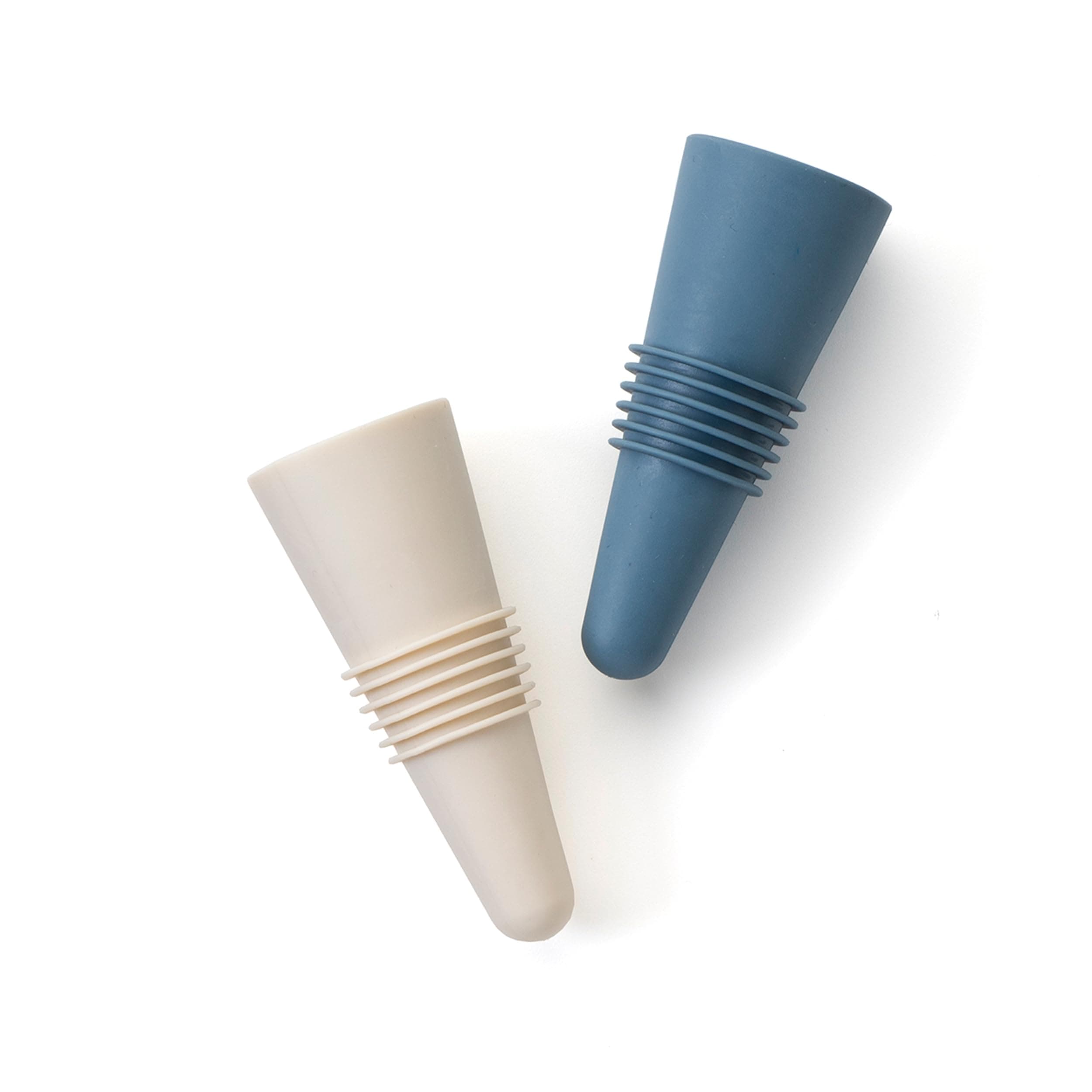 Rabbit Wine Stopper, 3.5x0.9, Blue/White