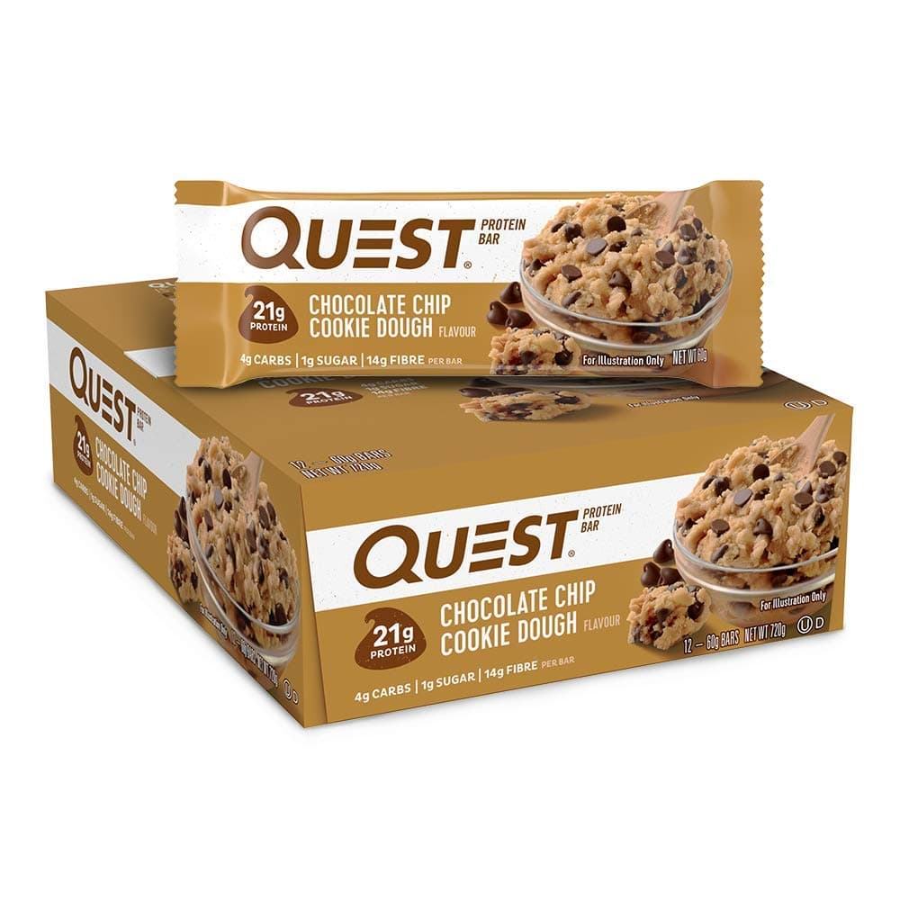 Nutrition Protein Bars (Chocolate Chip Cookie Dough, Pack of 12)