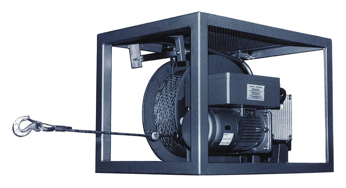 220V Lifting, Pulling Portable Electric Winch with 33.0 fpm and 2000 lb. 1st Layer Load Capacity