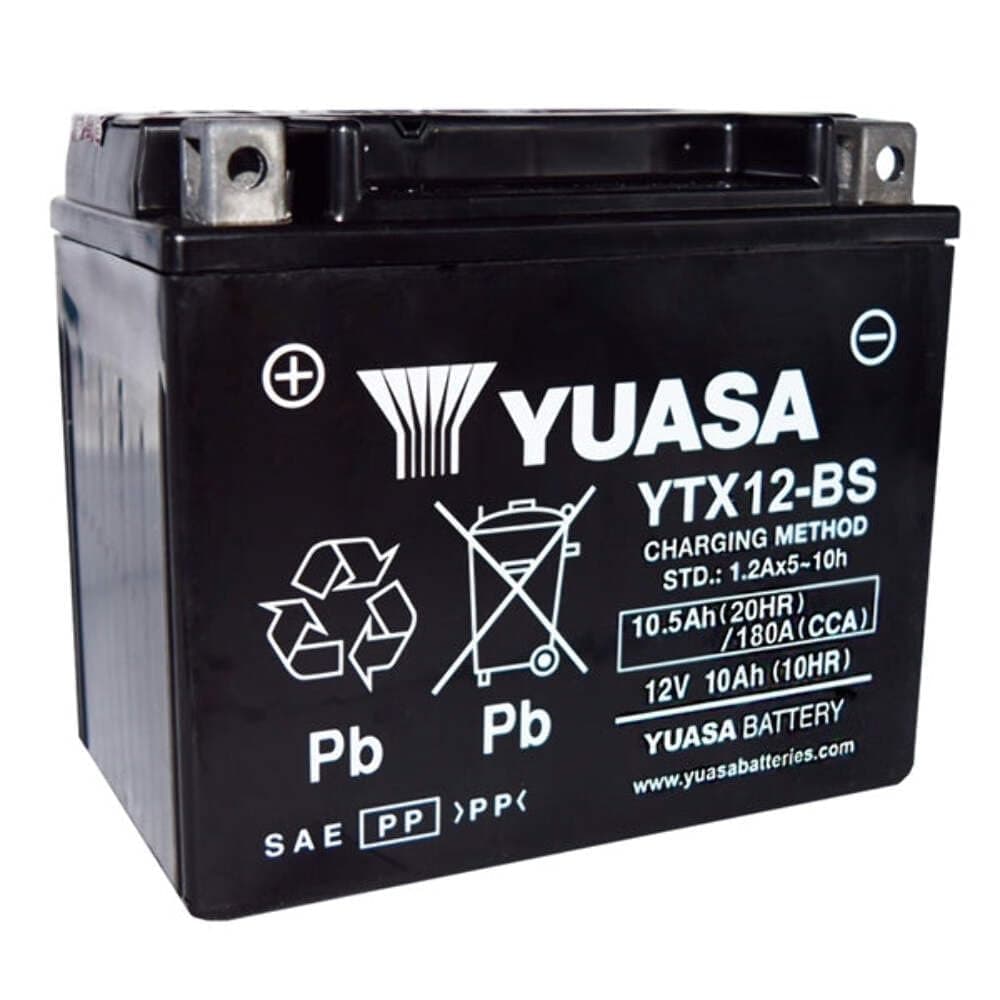 Yuasa YUAM3RH2S YTX12-BS Battery, Multi-Colored