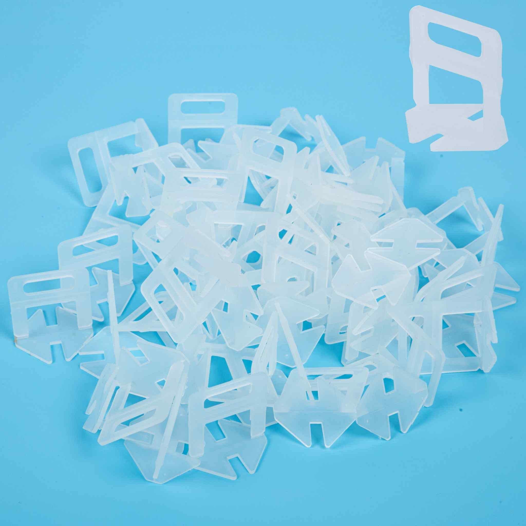 Zaptec Plastic Tile Levelling Spacer Clips 2 MM (100 Pcs) For Removing Lippage Unevenness During Tile Laying In Both Floor & Walls