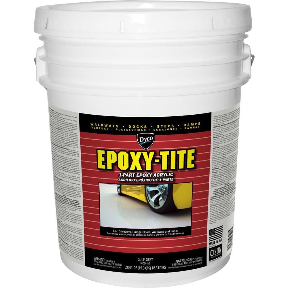 Epoxy-Tite. 361 Gulf Grey Low Sheen 1-Part Epoxy Acrylic Exterior Paint - 5 Gallon