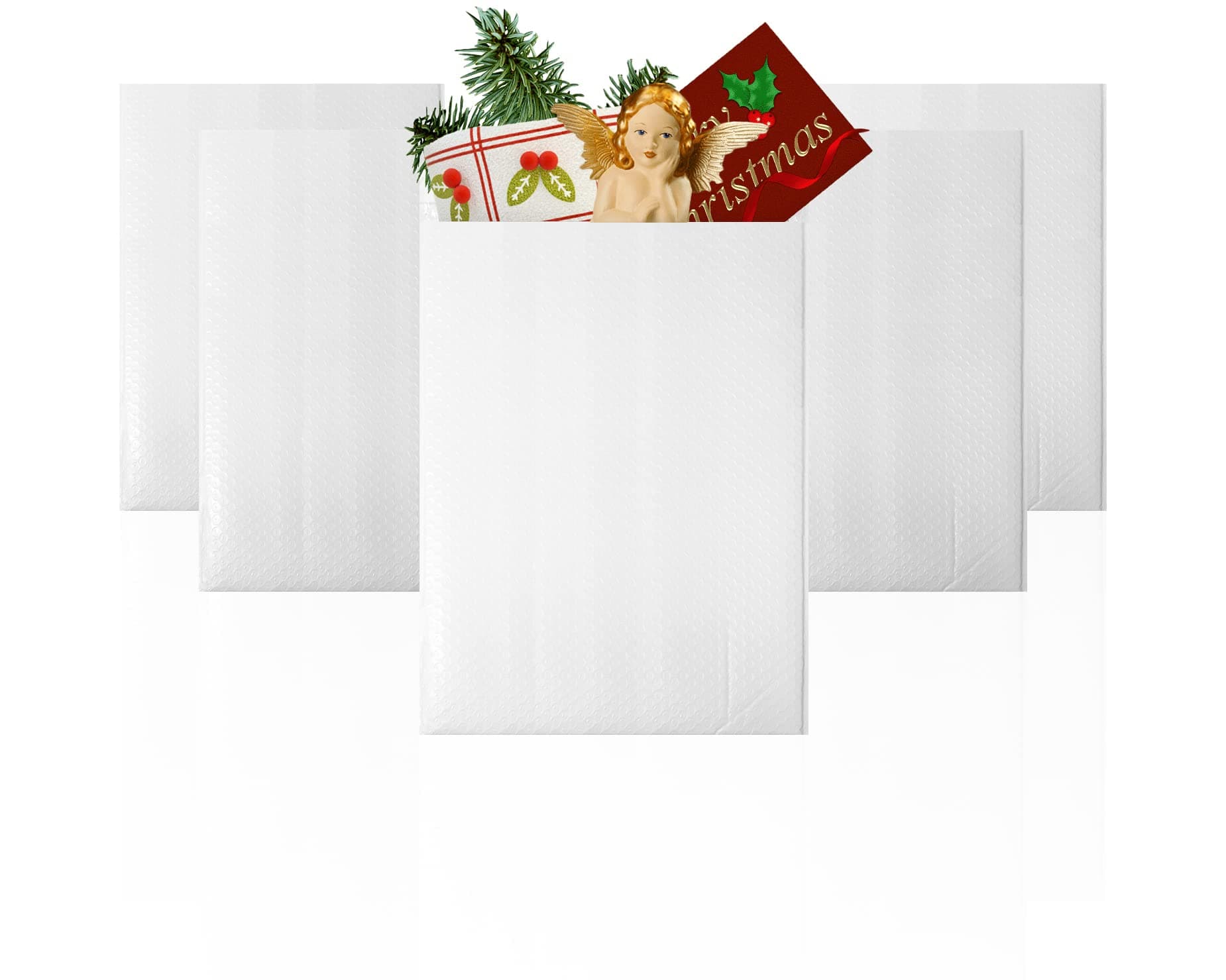 White Poly Bubble Mailers Self Seal, 12.5 x 18 Inch. 10 Pack Bubble Packaging Envelopes for Shipping. Durable Sealed Mailing Envelopes Bubble Padded. Waterproof Bubble Bags for Shipping