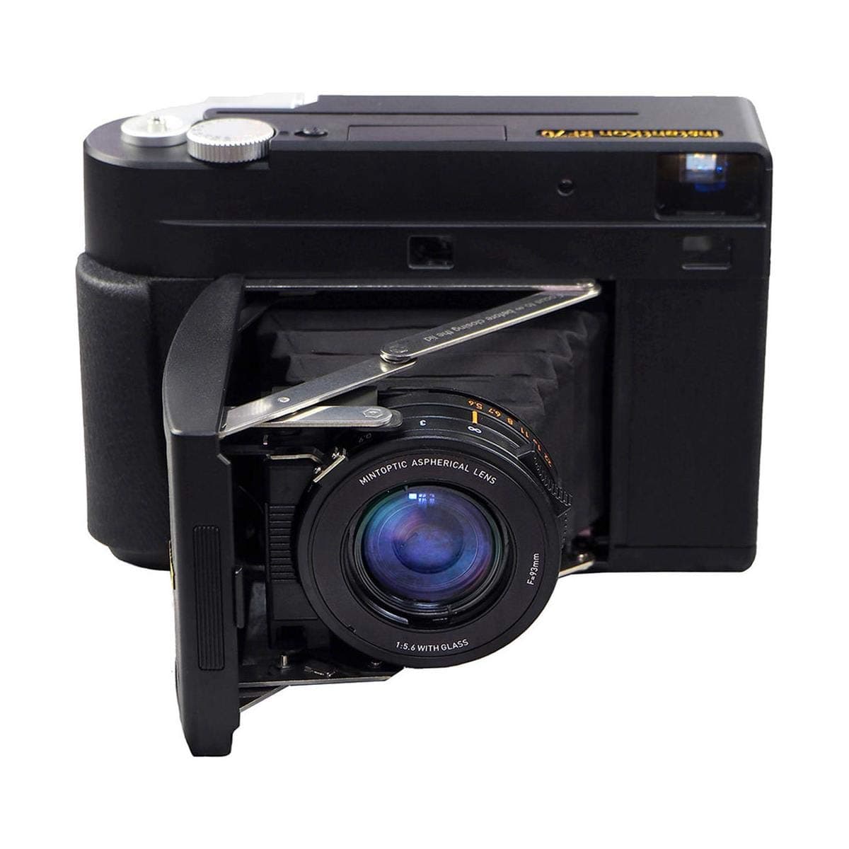 Mint Instantkon RF70 Large Format Rangefinder Instant Camera with Real Image View Finder, Manual & Auto Mode Control, Black