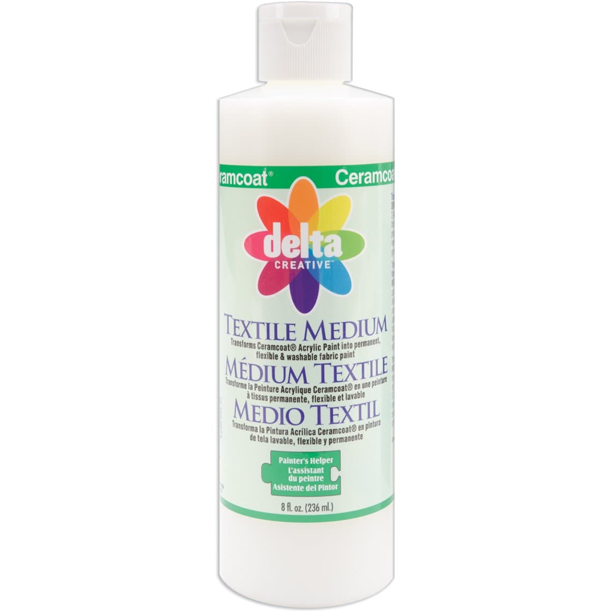 Plaid:Delta Ceramcoat Painters Helper Textile Medium-8oz, Other, Multicoloured