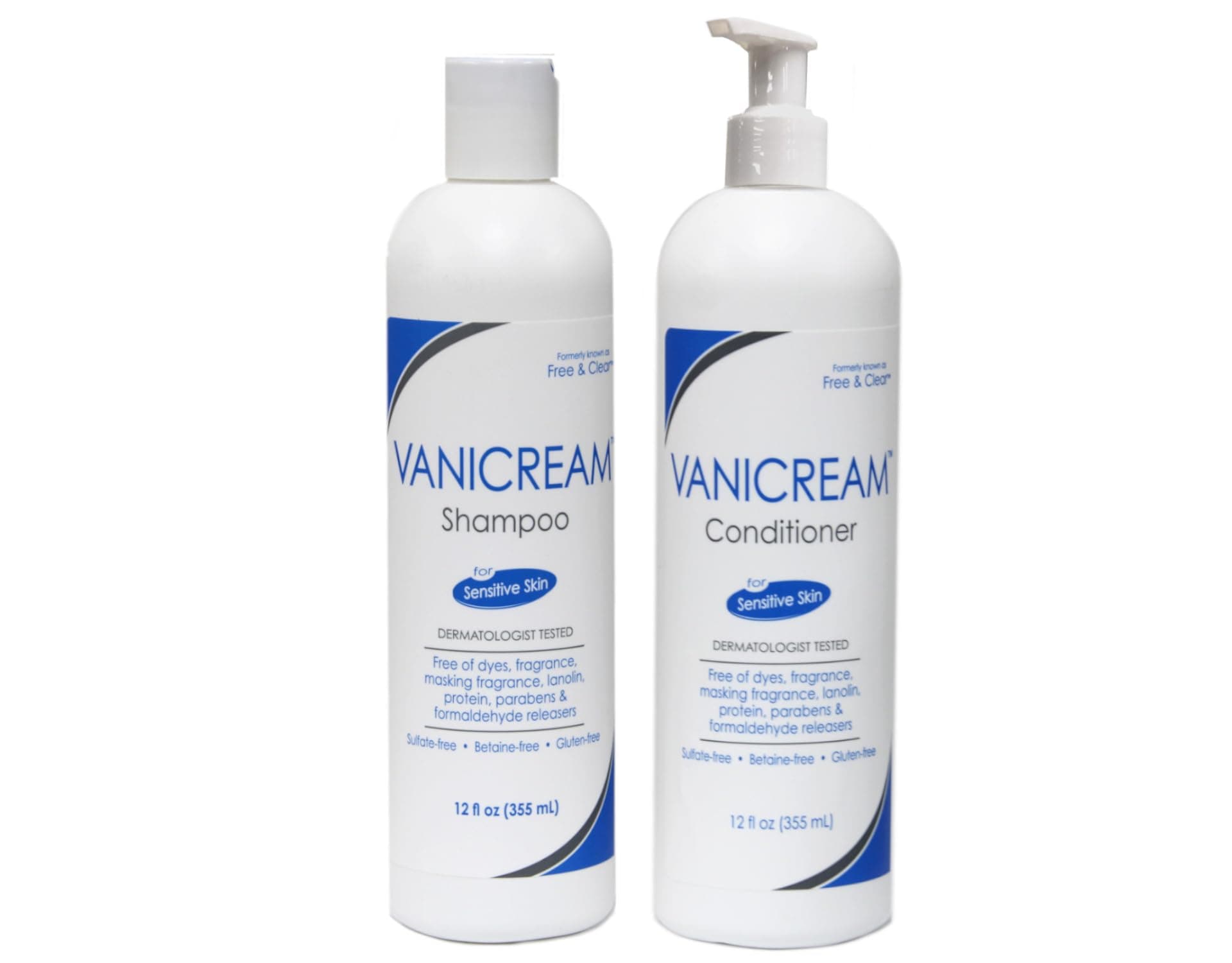 Vanicream Set, includes Shampoo-12 Oz and Conditioner-12 Oz - One each.