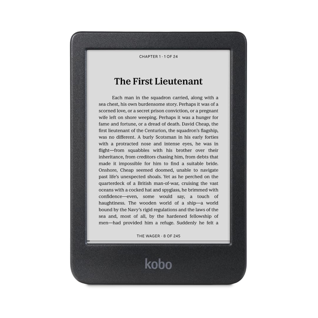 Clara BW | eReader | 6” Glare-Free Touchscreen with ComfortLight PRO | Dark Mode Option | Audiobooks | Waterproof | 16GB of Storage | Black