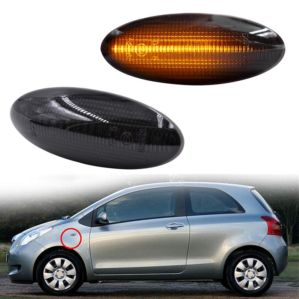 NSLUMO LED Front Fender Marker Lights Dynamic Flowing LED Side Markers for Toyota RAV4 Corolla Auris Yaris 2005-2011