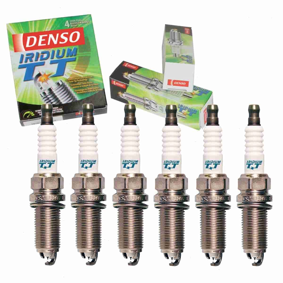 Sixity Auto - 6 pc DENSO Iridium TT Spark Plugs compatible with Lexus IS250 2.5L V6 2006-2015