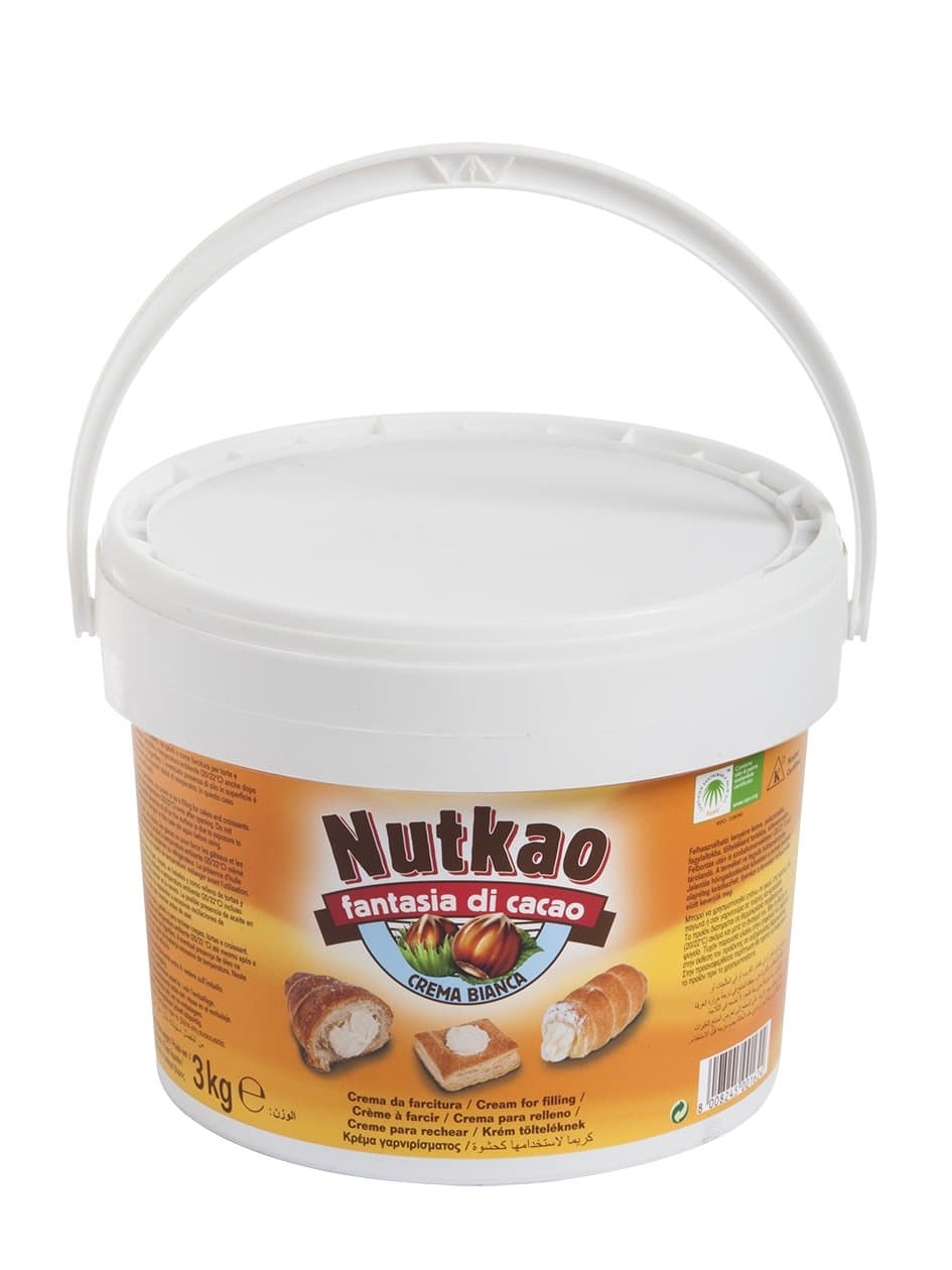 Nutkao White Chocolate Cream Spread for Baking Cakes 3Kg